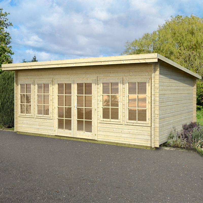 Palmako Lisa 5.1m x 3.8m Log Cabin Garden Room (44mm) | Compare The Build