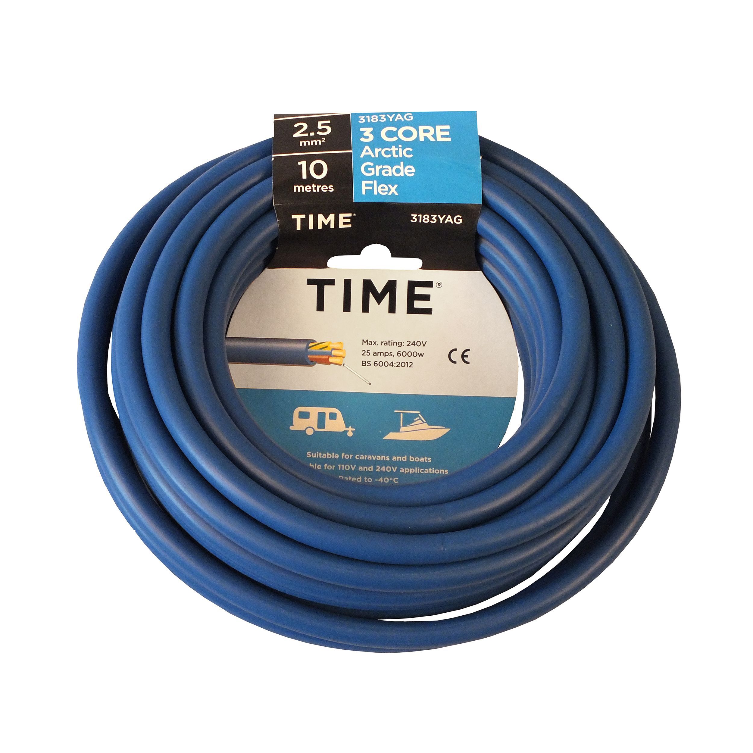 Time 3183Ya Blue 3 Core Cable 2.5mm² X 10M Price Comparisons | Compare The Build