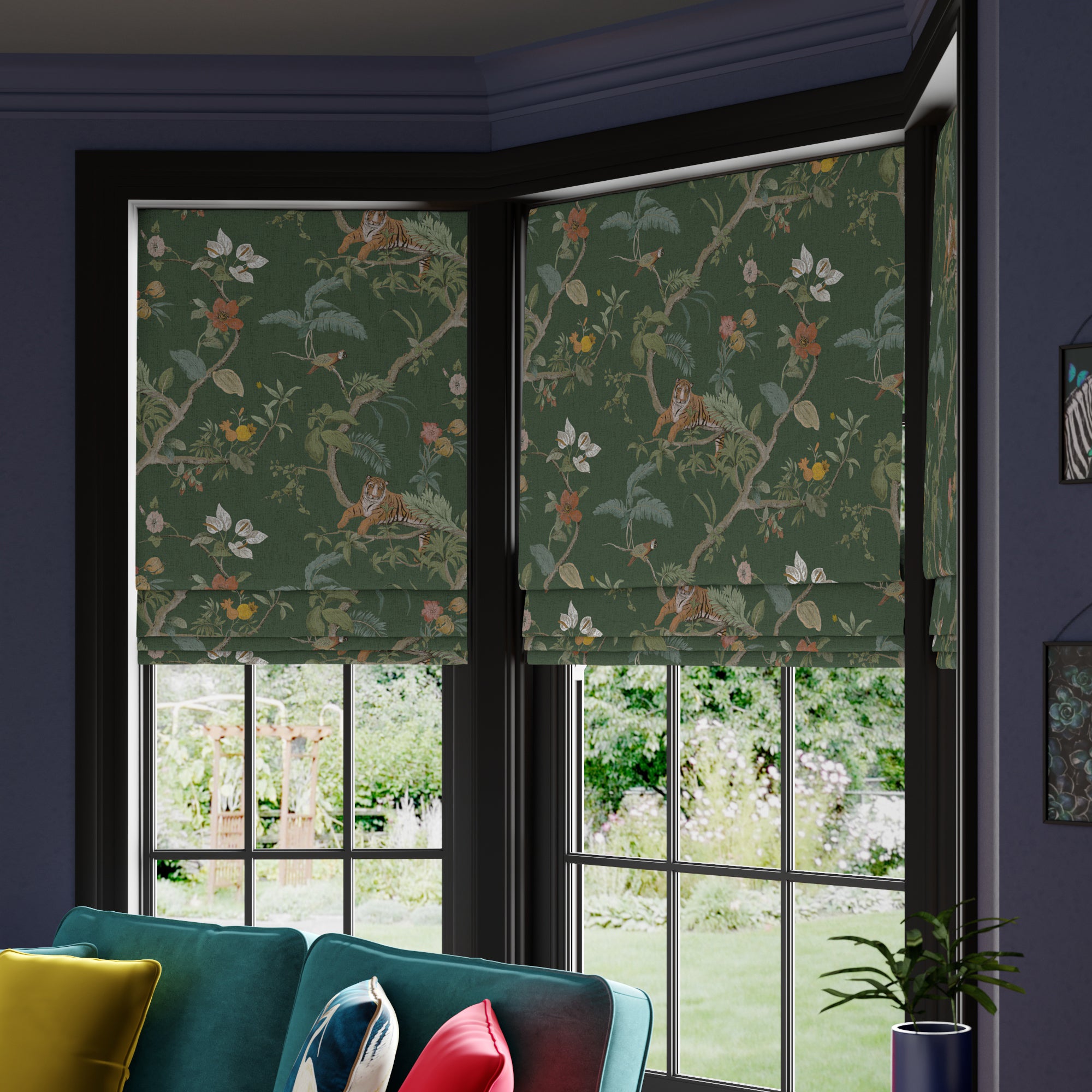 Maximalist Bengal Made to Measure Roman Blind Bengal Olive Price Comparisons | Compare The Build