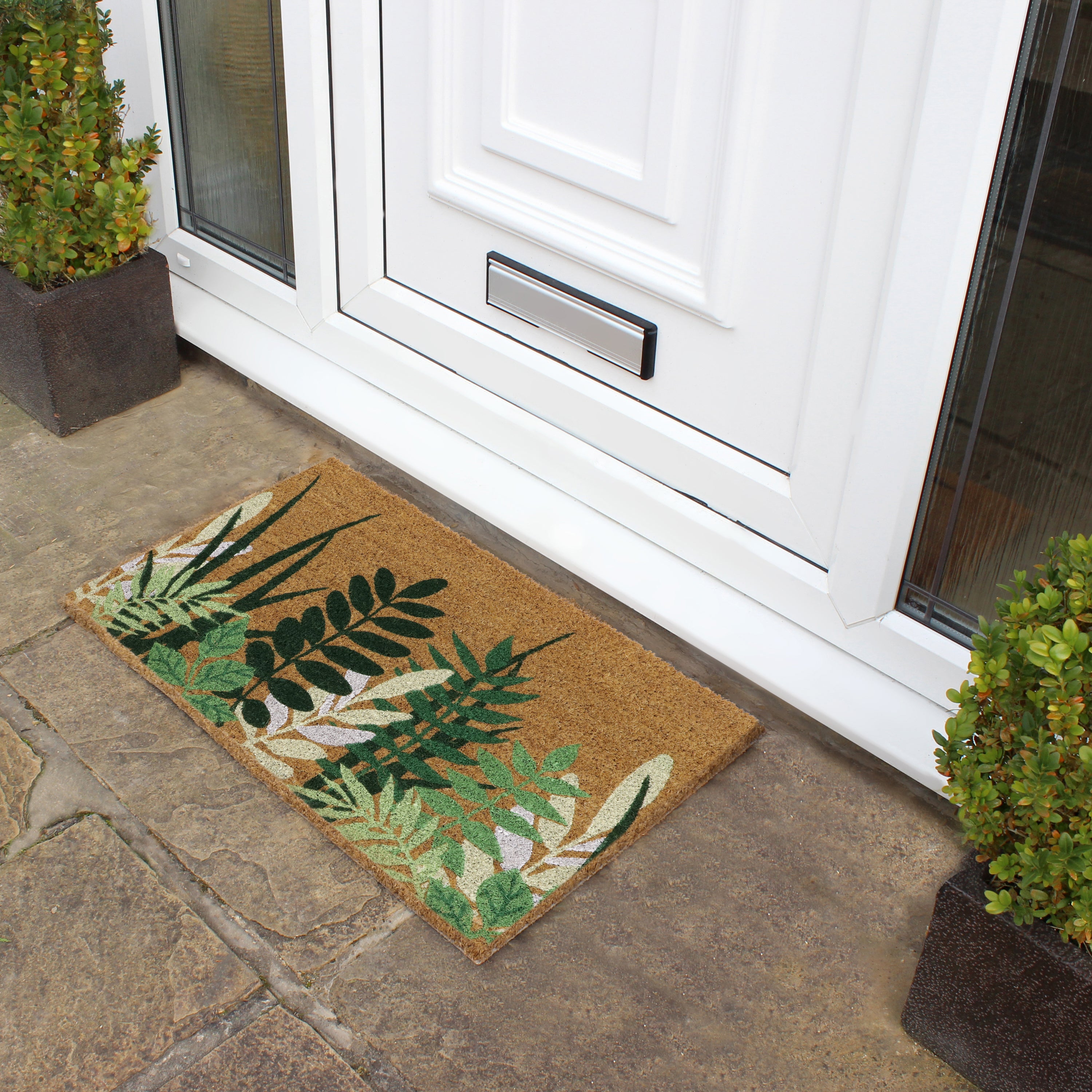 JVL Eco Latex Greenery Coir Doormat Green | Compare The Build