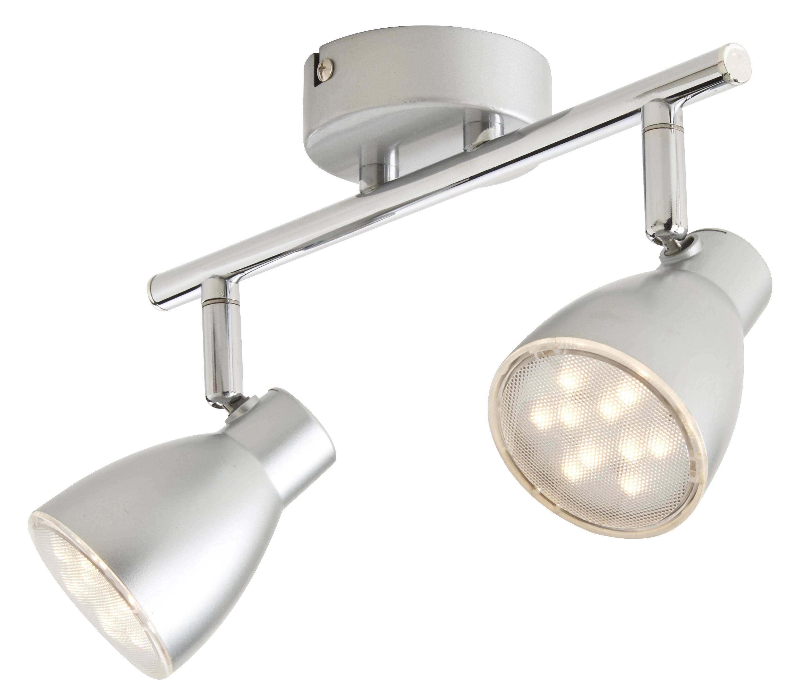 Colours Bomos Silver Effect 2 Light Spotlight Price Comparisons | Compare The Build