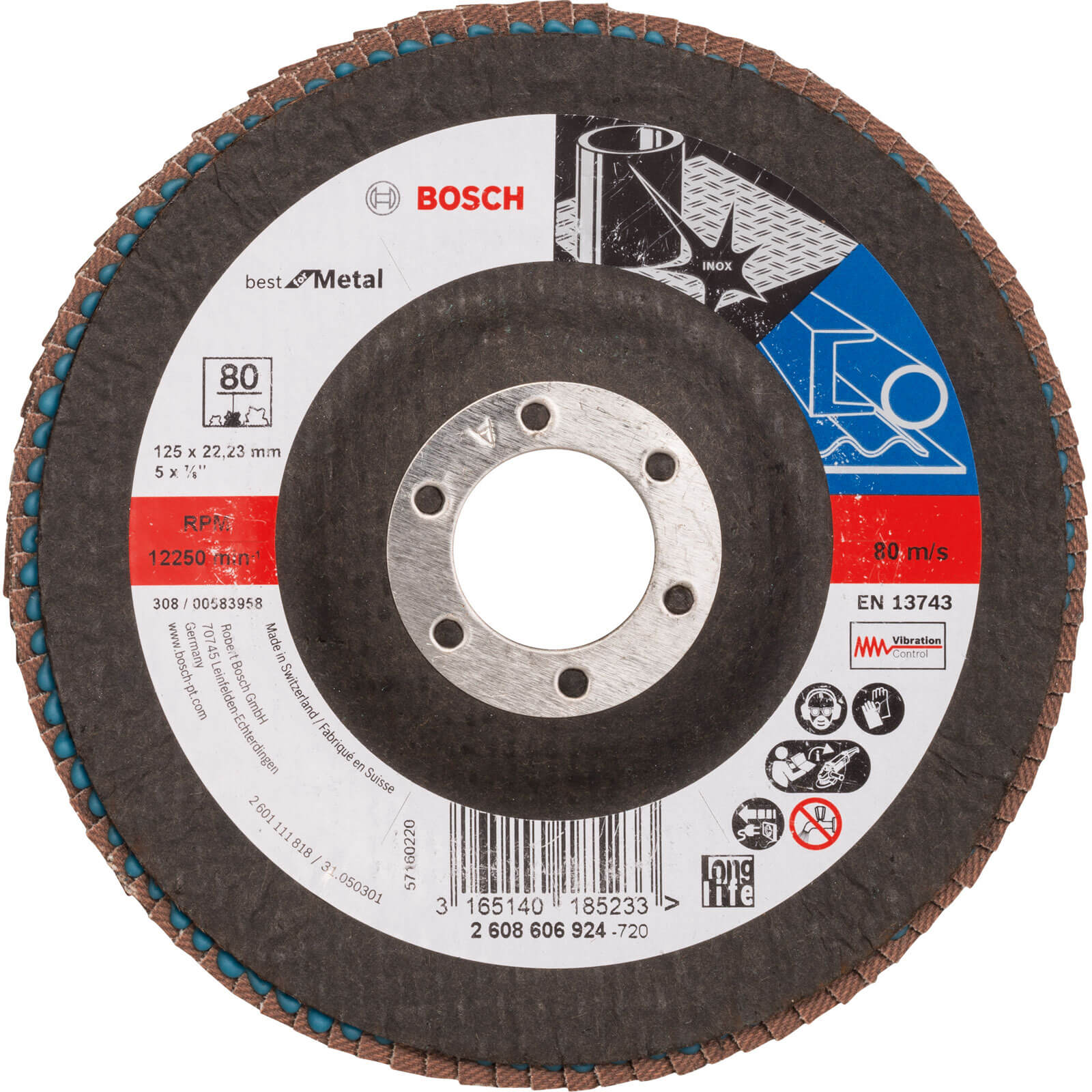 Bosch Zirconium Abrasive Flap Disc 125mm 80g Price Comparisons | Compare The Build