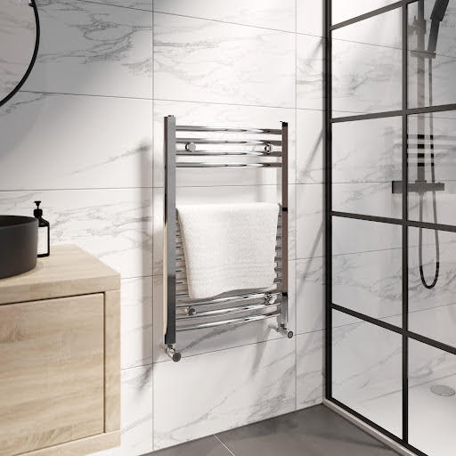 Duratherm Heated Towel Rail Curved Chrome 750 x 500mm Price Comparisons | Compare The Build