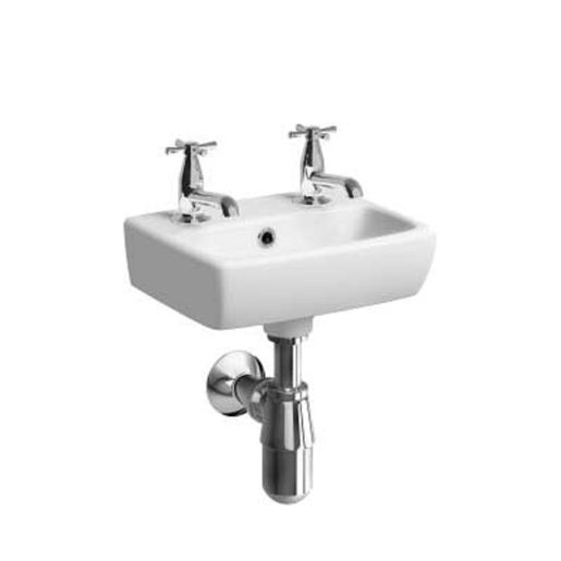 Twyford E100 Square Handrinse Basin 2 Tap 360mm x 280mm E14802WH Price Comparisons | Compare The Build