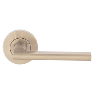 Tokyo Satin Nickel Round Rose Door Handle - 1 Pair | Compare The Build