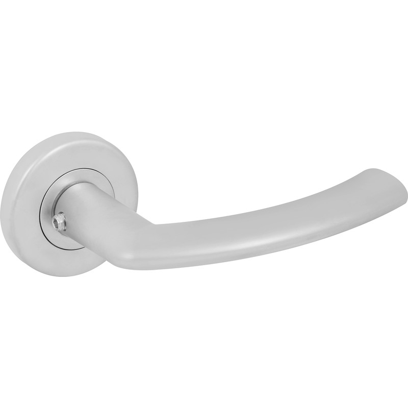 Serozzetta Dos Lever On Rose Door Handles Satin (Pair) in Chrome Price Comparisons | Compare The Build