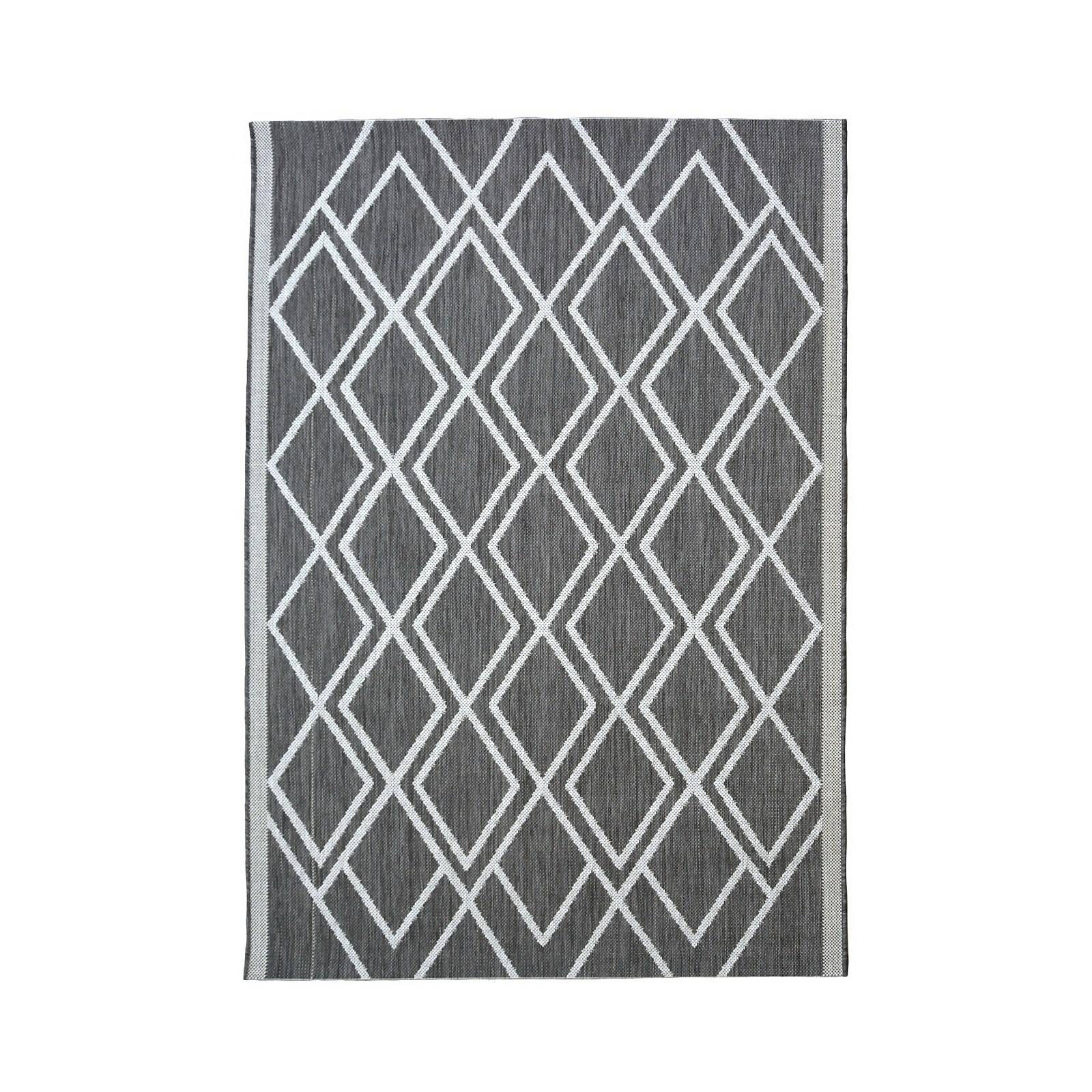 County Diamonds Indoor/Outdoor Rug - Silver - 160x230cm Price Comparisons | Compare The Build