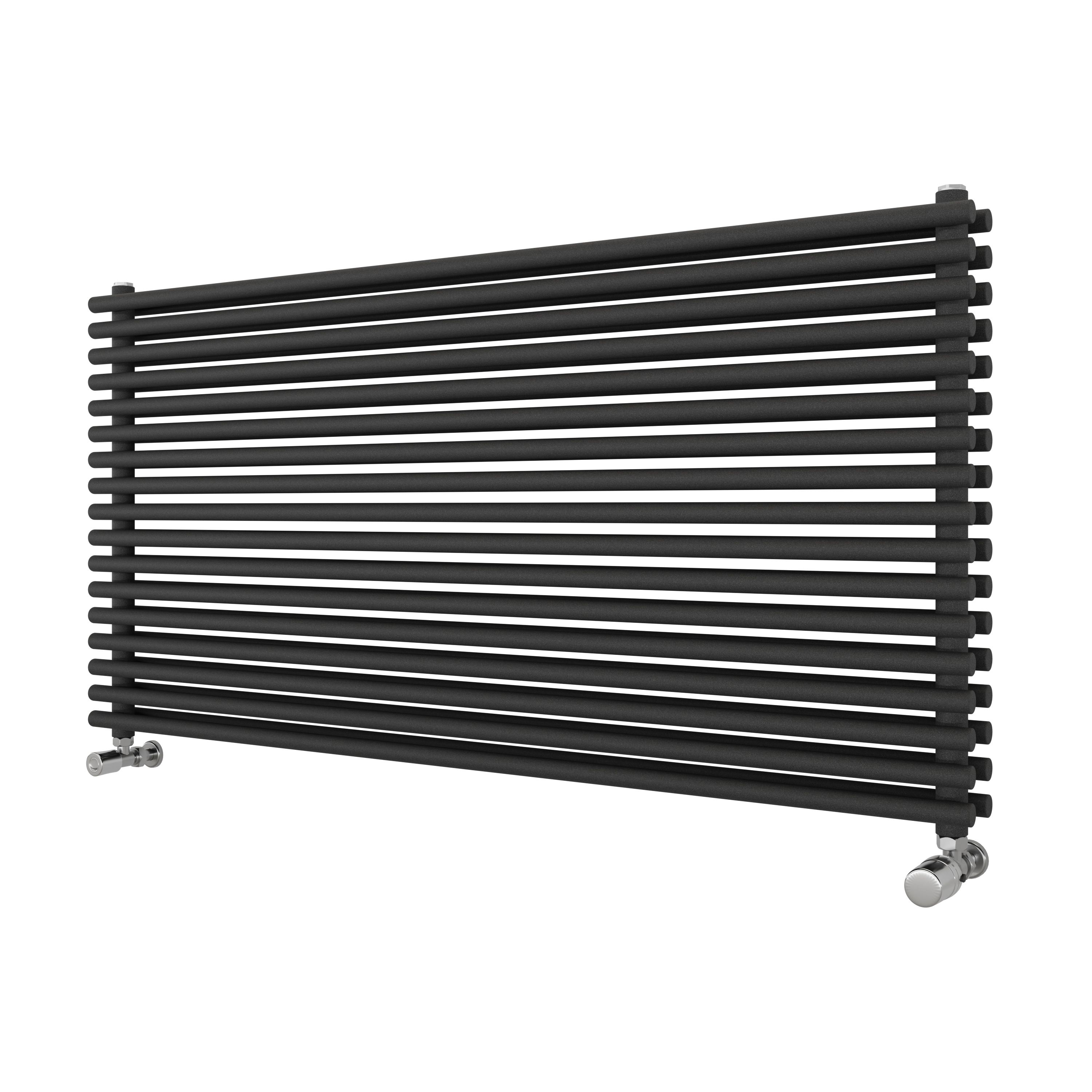 Ximax Gamba Duplex Matt Anthracite Horizontal Designer Radiator, (W)1200mm X (H)610mm Price Comparisons | Compare The Build