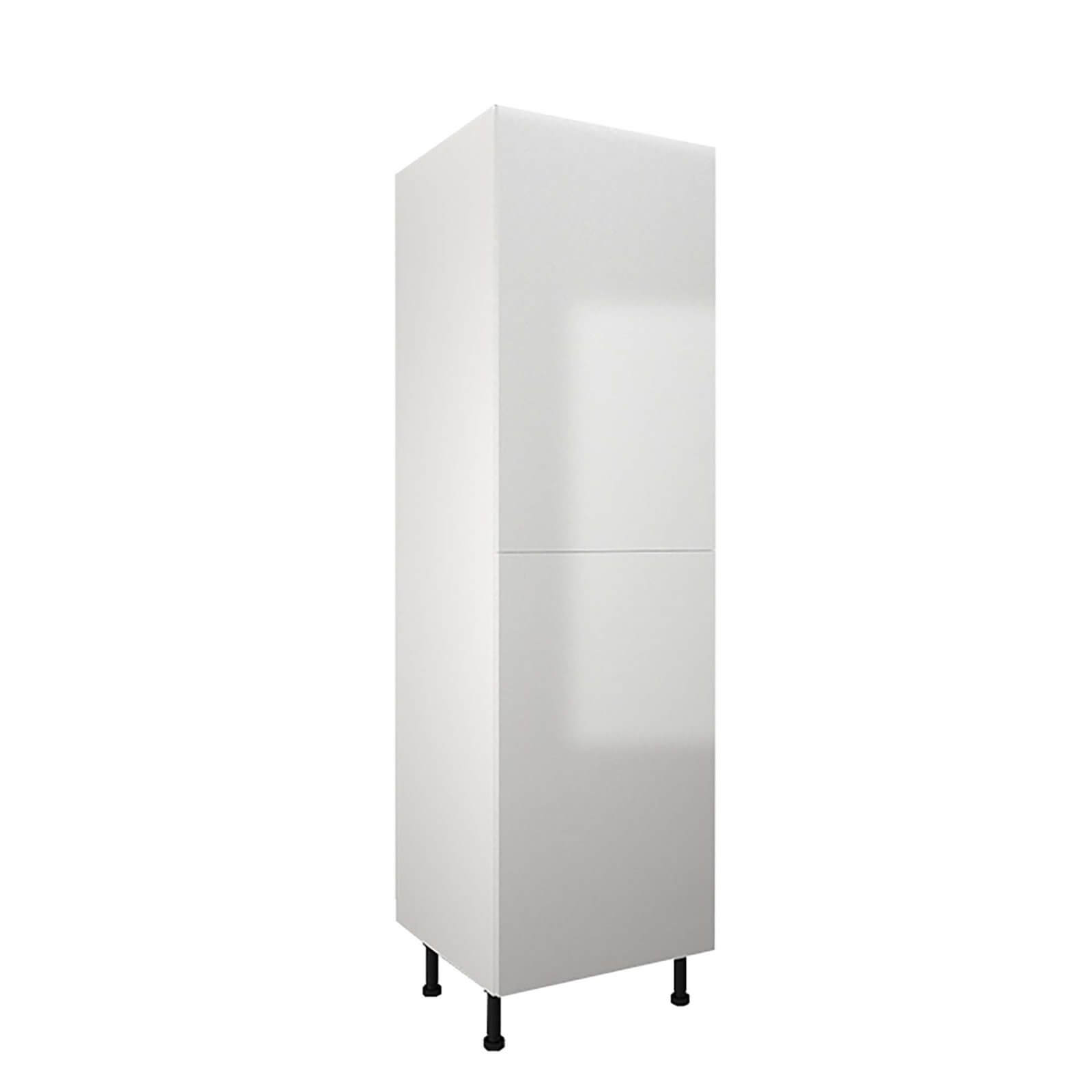 High Gloss Slab White 600mm Larder 50:50 Fridge Freezer Unit Price Comparisons | Compare The Build