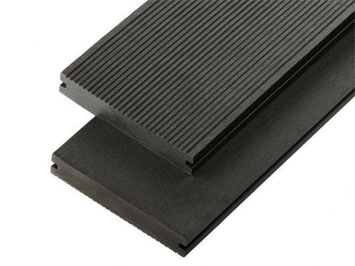 Solid Commercial Grade Composite Decking Board 4000mm x 150mm x 25mm - Charcoal Price Comparisons | Compare The Build