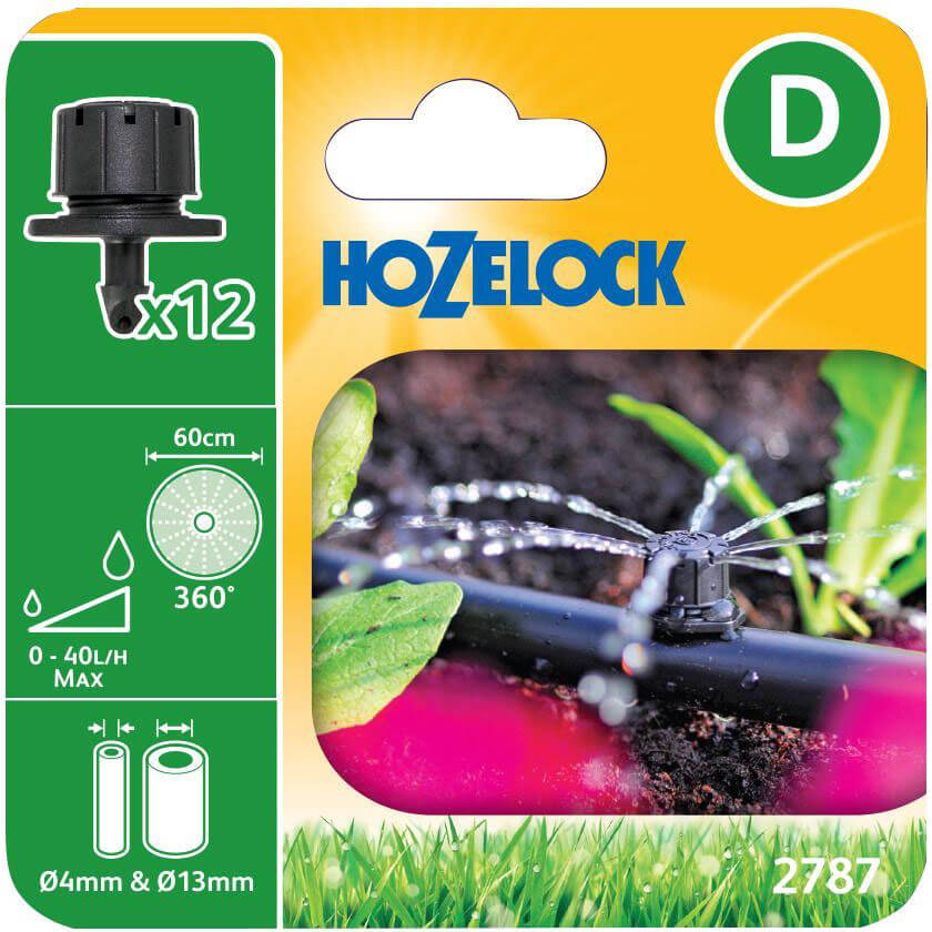 Hozelock HOZ27870012 2787 End of Line Adjustable Mini Sprinkler 4/13mm (Pack 12) | Compare The Build