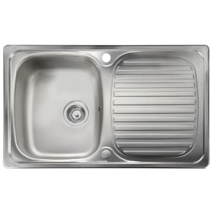 Leisure Linear Compact 1 Bowl Reversible Inset Kitchen Sink - Stainless Steel | Compare The Build