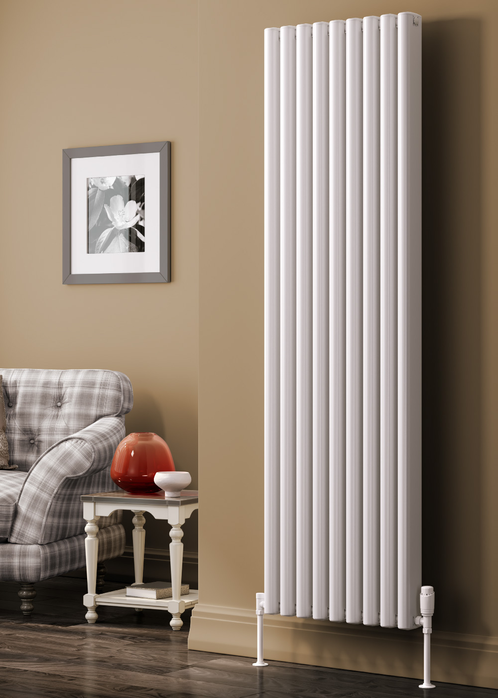 Reina Alco Vertical Aluminium Designer Radiator, White, 1800mm x 280mm Price Comparisons | Compare The Build