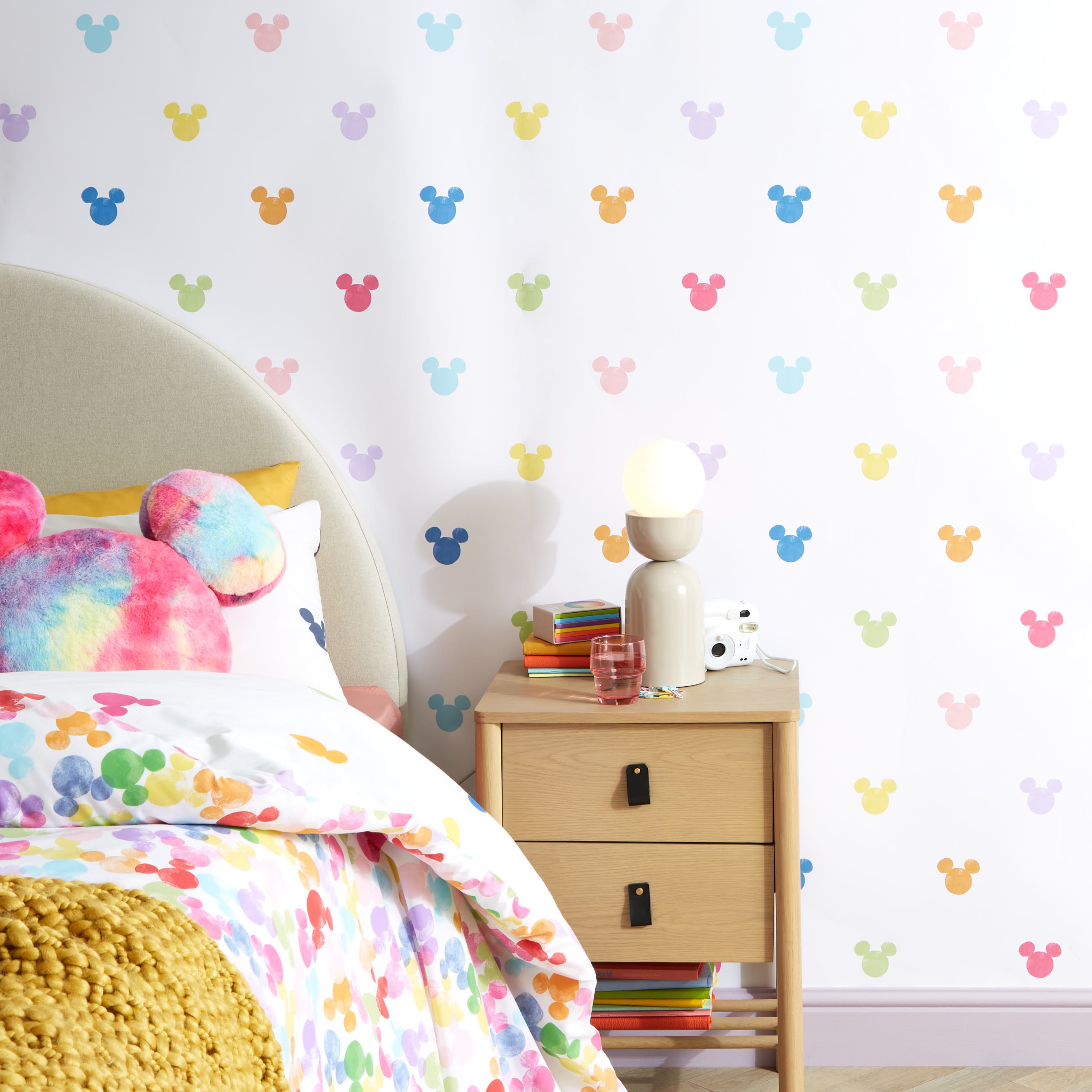 Disney Mickey Silhouette Wallpaper MultiColoured Price Comparisons | Compare The Build