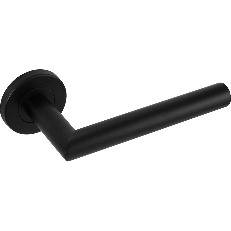 Eclipse Stainless Steel Lever On Rose Door Handles Matt (Pair) in Black Price Comparisons | Compare The Build