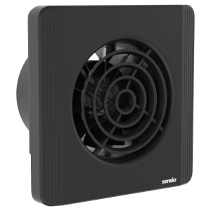 Sensio Layci Black Wall Ventilation Fan with Aquilo Ventilation Ducting Kit - ø100mm Price Comparisons | Compare The Build