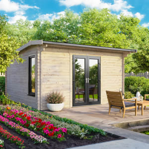 Power Sheds 14 x 12ft Central Doors Apex Log Cabin Price Comparisons | Compare The Build