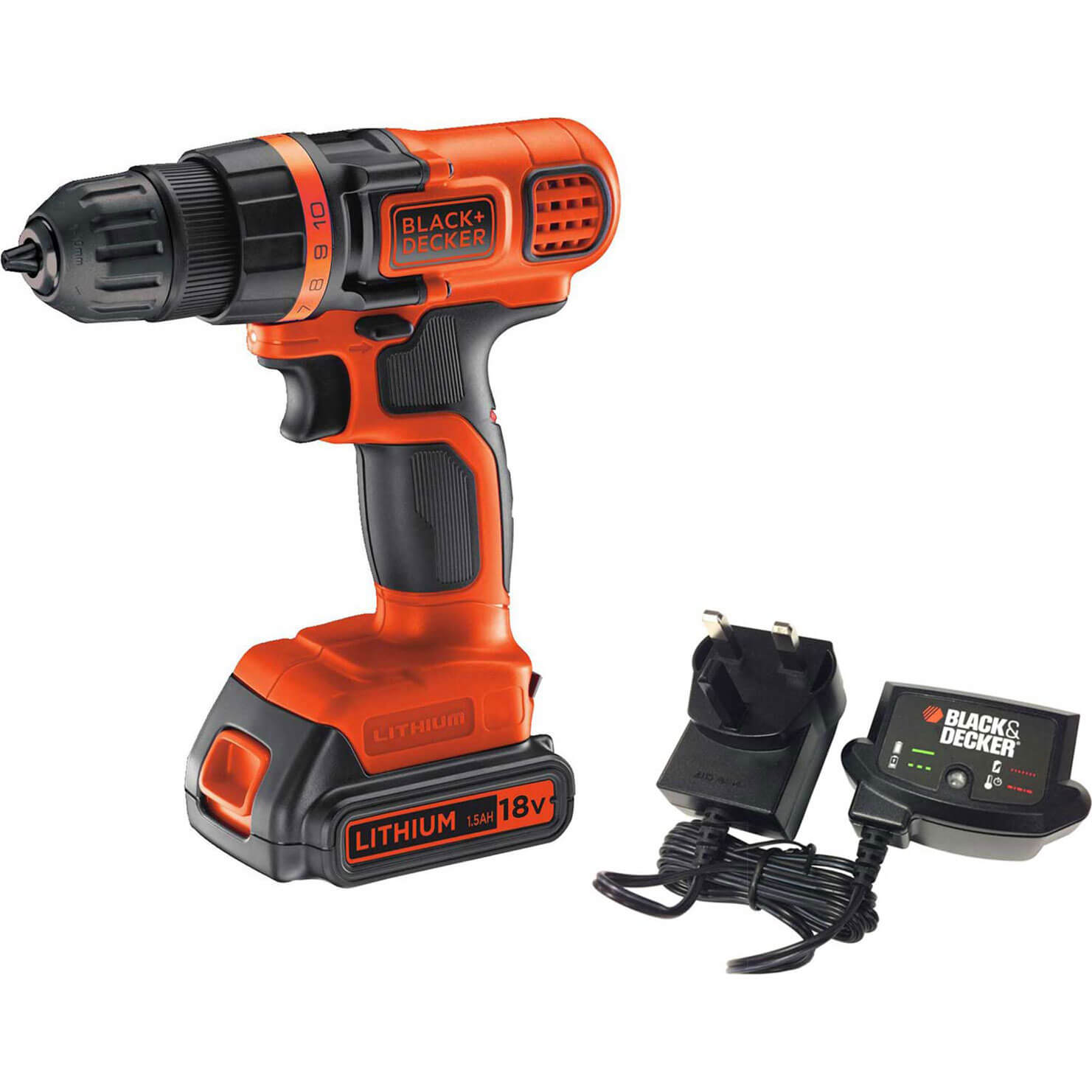 Black and Decker BDCDD18 18v Cordless Drill Driver 1 x 1.5ah Li-ion Charger No Case | Compare The Build