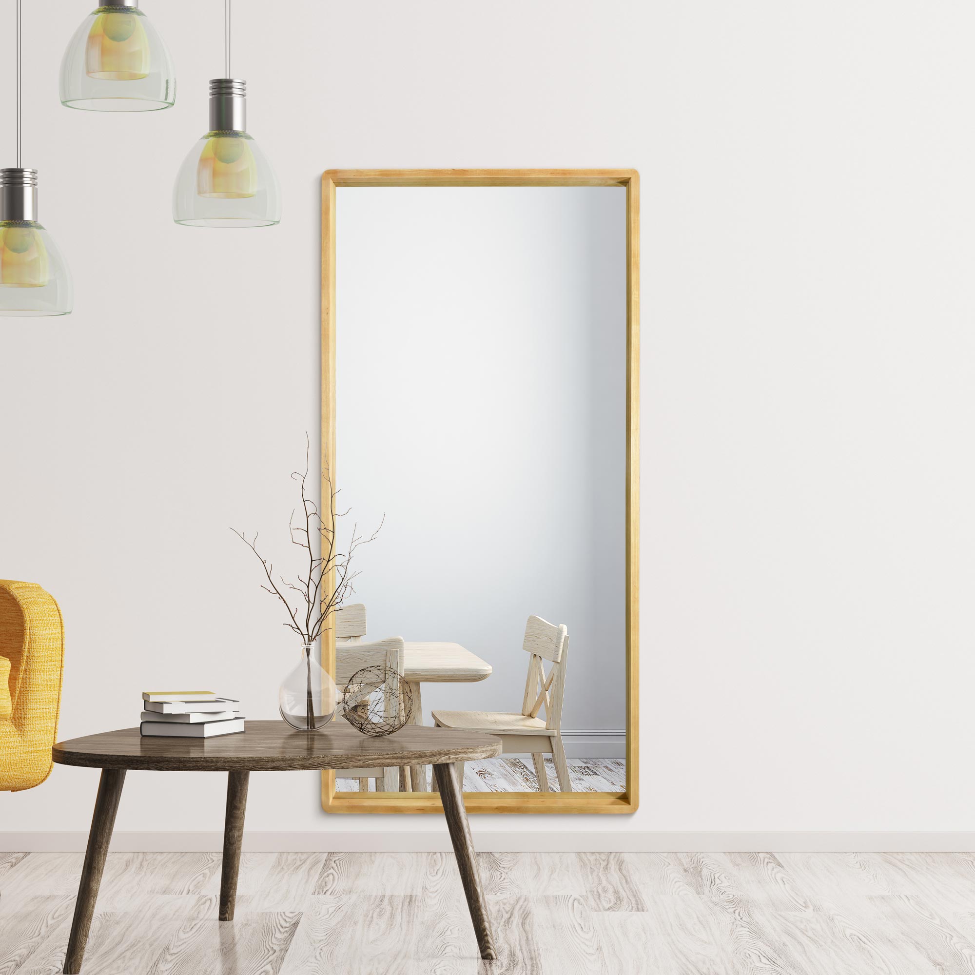 Naturalis Solid Oak Rectangle Full Length Wall Mirror Brown Price Comparisons | Compare The Build