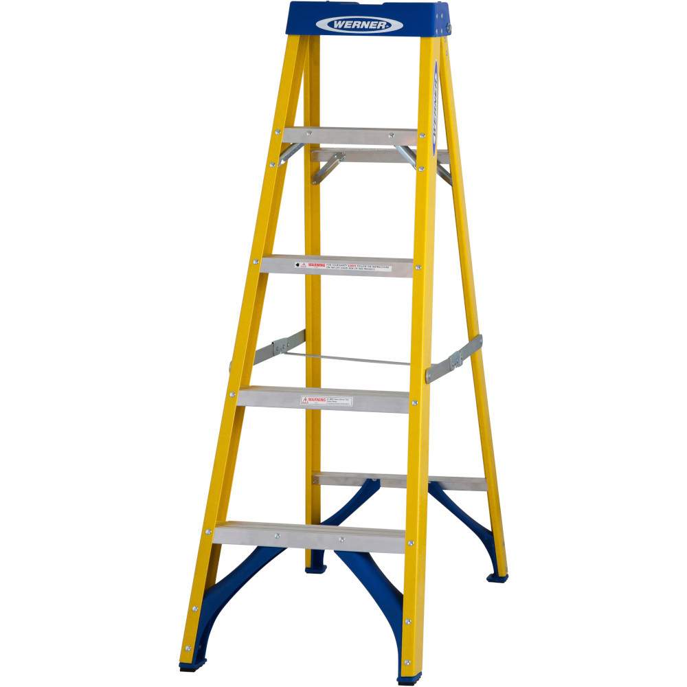 Werner 5 Tread Trade Fibreglass Step Ladder - BS 2037 EN131 Professional 7160518 Price Comparisons | Compare The Build