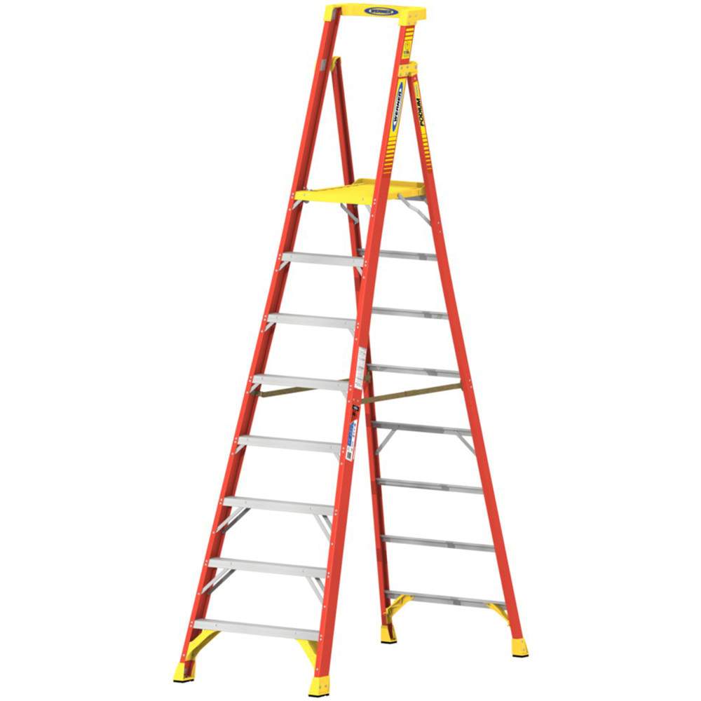 Werner 8 Tread Fibreglass Podium Ladder - ANSI 72008 | Compare The Build