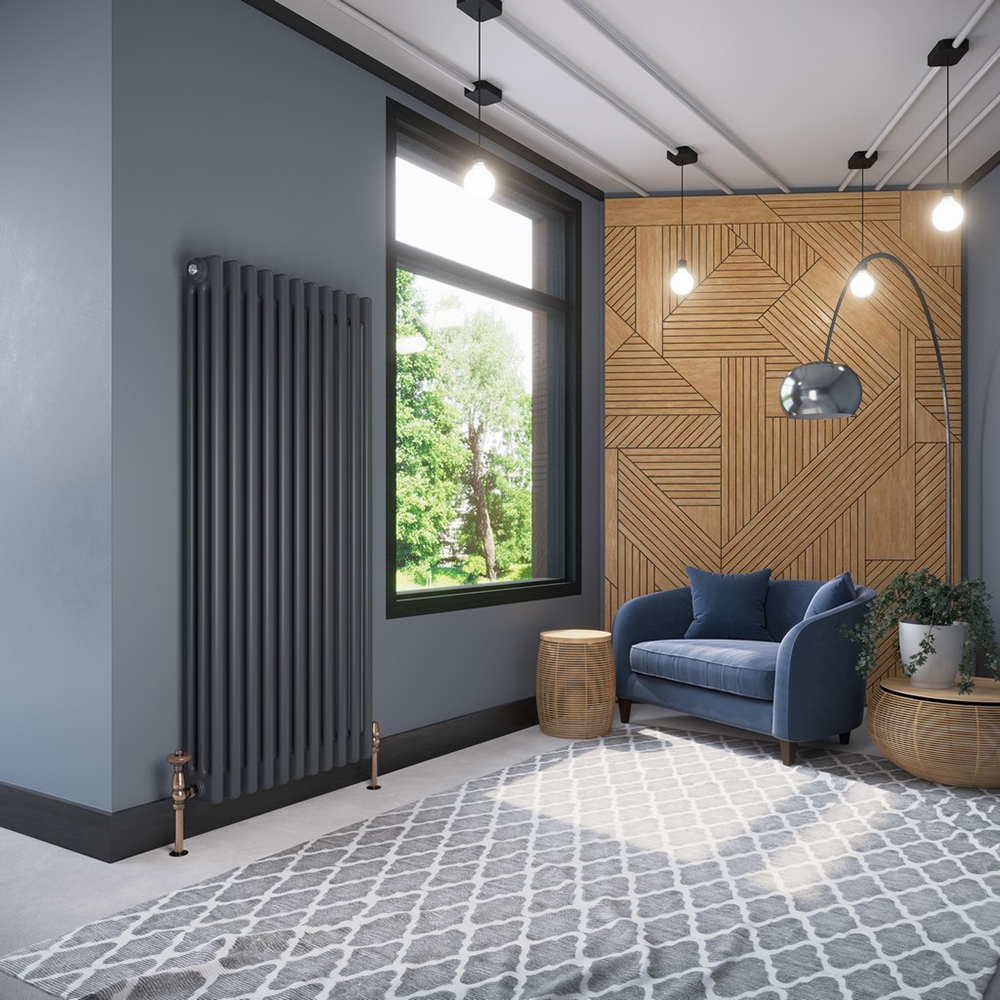 DQ Modus 2 Column Horizontal Radiator, Anthracite, 600mm x 990mm Price Comparisons | Compare The Build