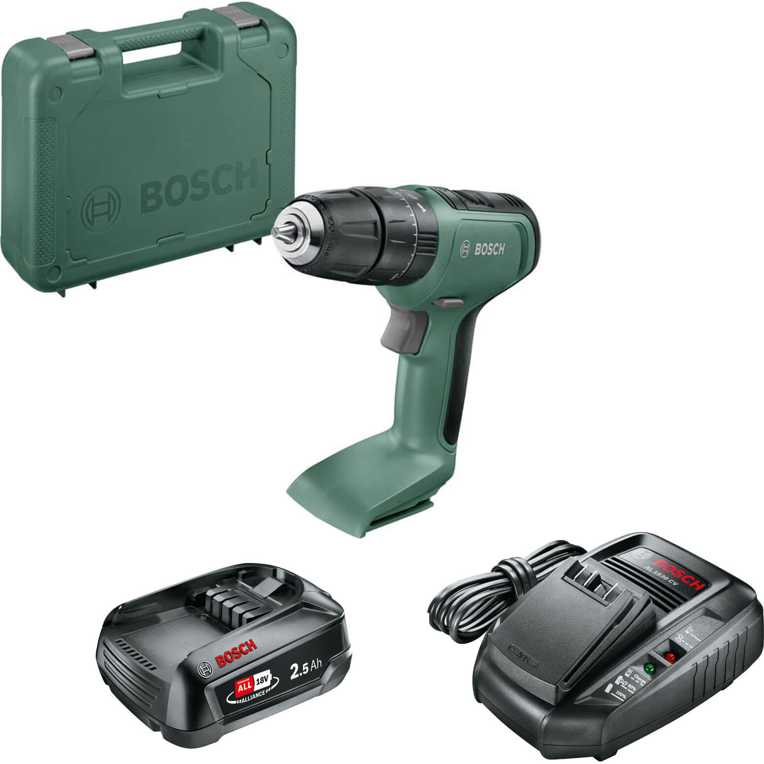 Bosch UNIVERSALIMPACT 18v Cordless Combi Drill 1 x 2.5ah Li-ion Charger Case Price Comparisons | Compare The Build