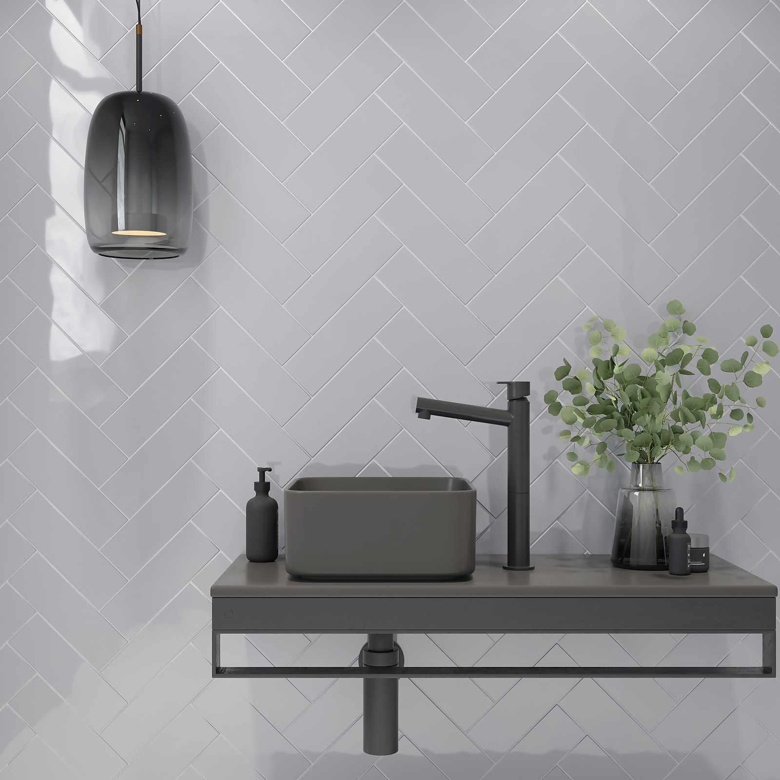 Camden Grey Ceramic Wall Tile 100 x 300mm | Compare The Build