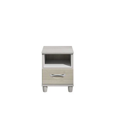 Consort Juno Textured Cashmere Elm Effect 1 Drawer Bedside Chest (H)520mm (W)400mm (D)420mm Price Comparisons | Compare The Build