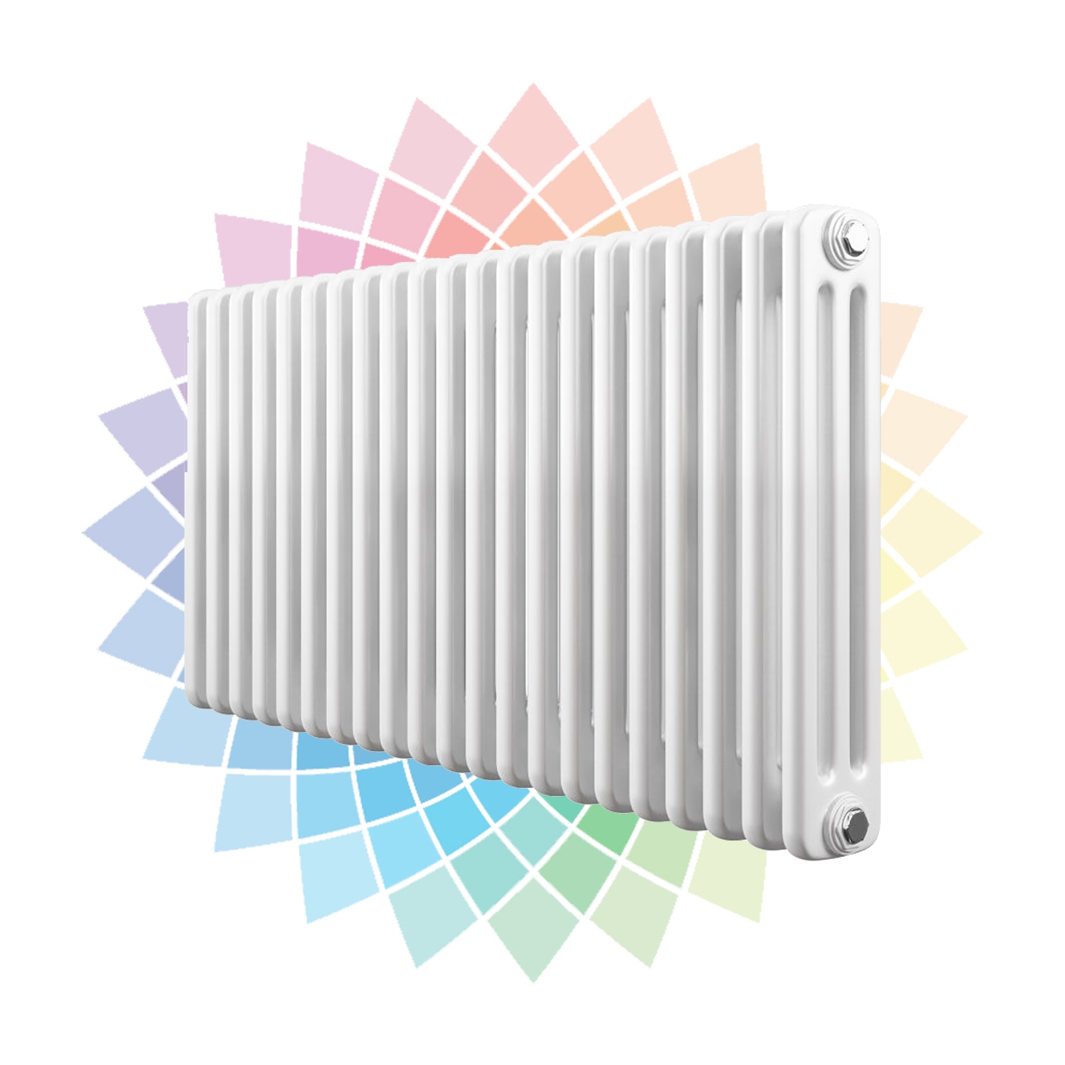 Apollo Roma 3 Column Horizontal Radiator, Custom Colour, 500mm x 398mm Price Comparisons | Compare The Build