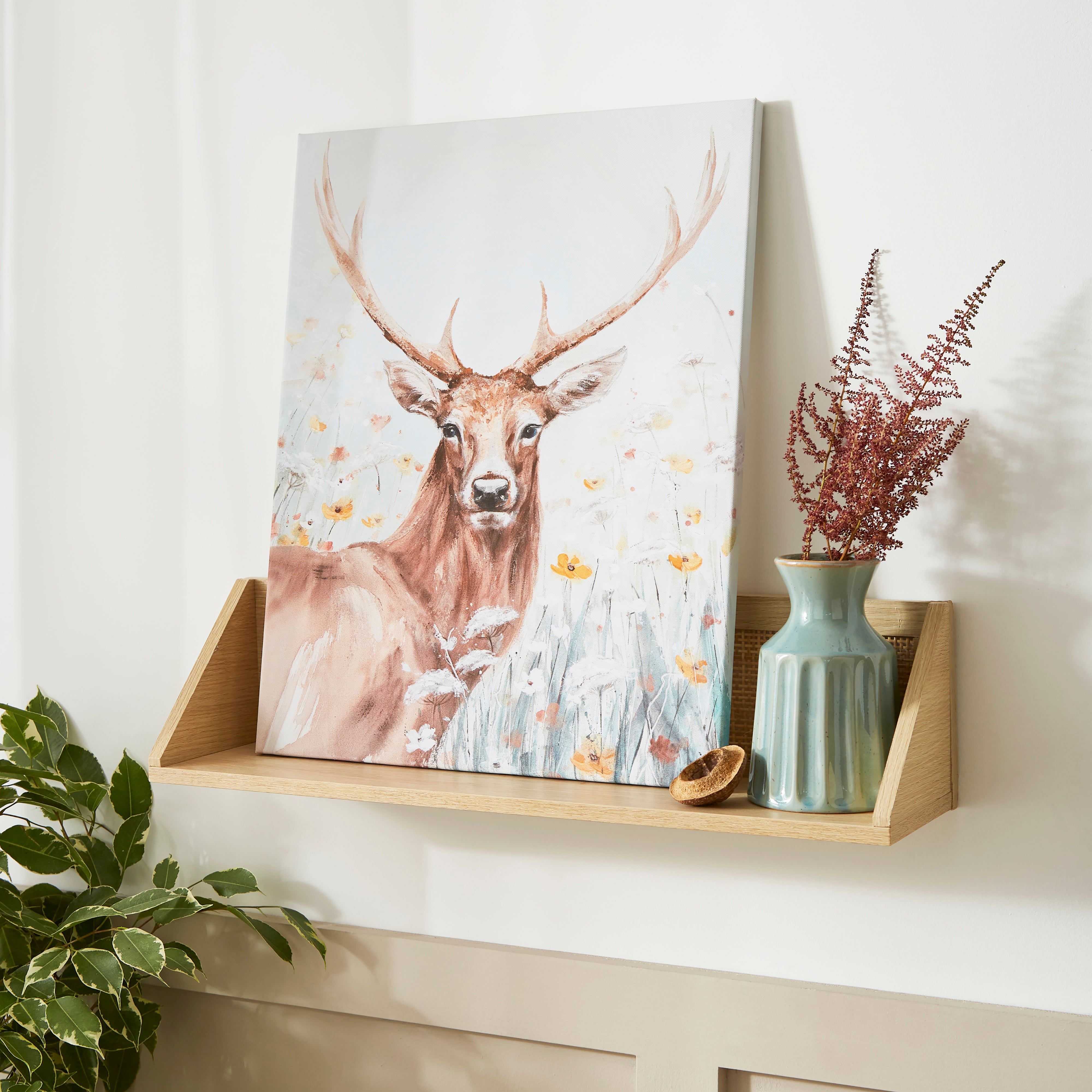 Stag Canvas 40x50cm Brown Price Comparisons | Compare The Build