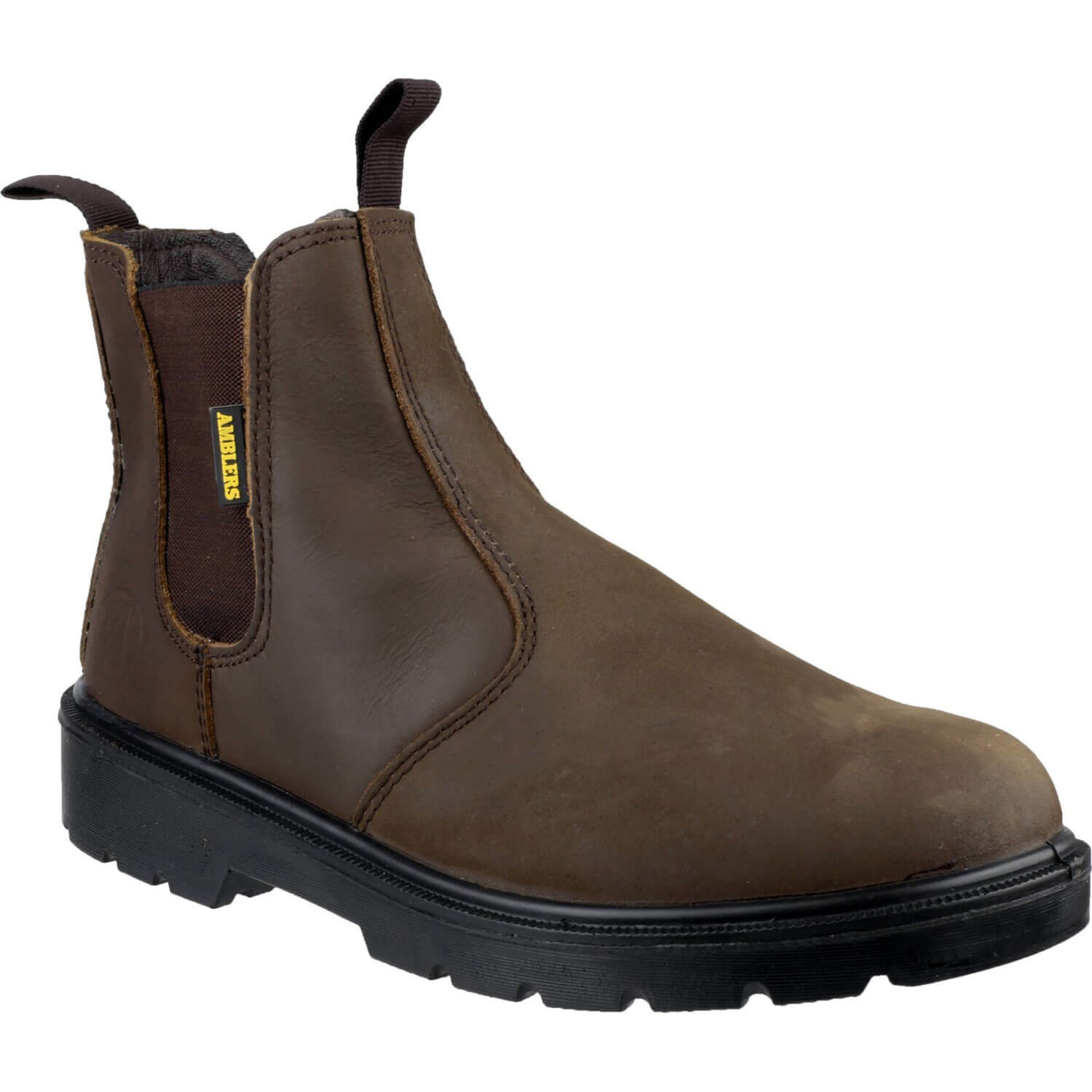 Amblers Mens Safety FS128 Hardwearing Pull On Safety Dealer Boots Brown Size 12 Price Comparisons | Compare The Build