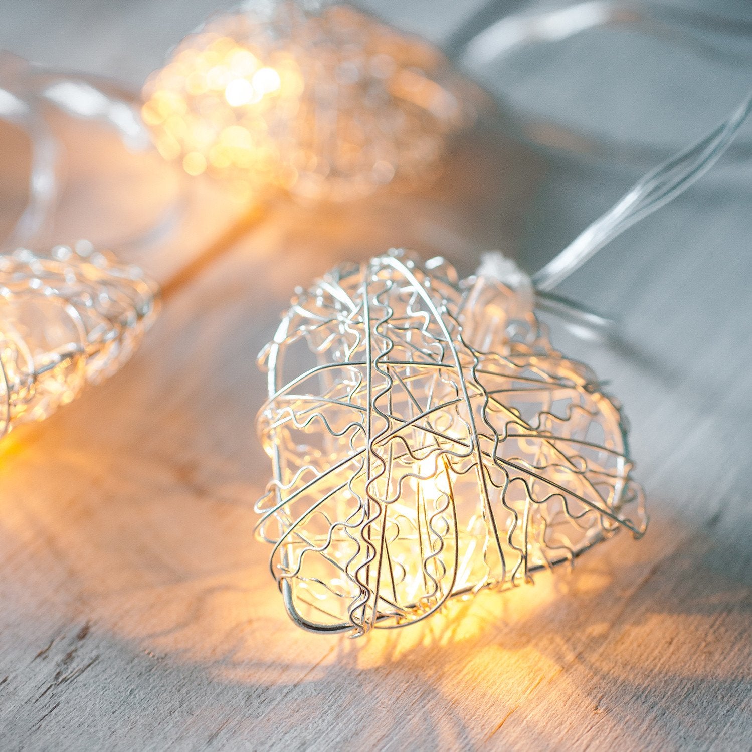 20 Warm White Mesh Heart Fairy Lights Price Comparisons | Compare The Build