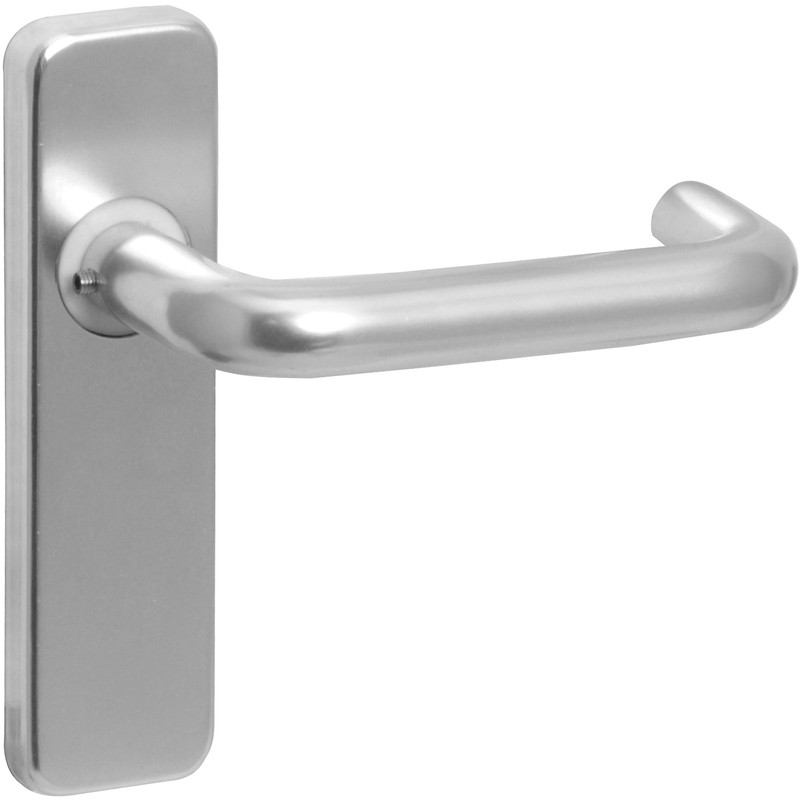 Eclipse Aluminium Round Bar Door Handles Latch Satin (Pair) in Silver Price Comparisons | Compare The Build