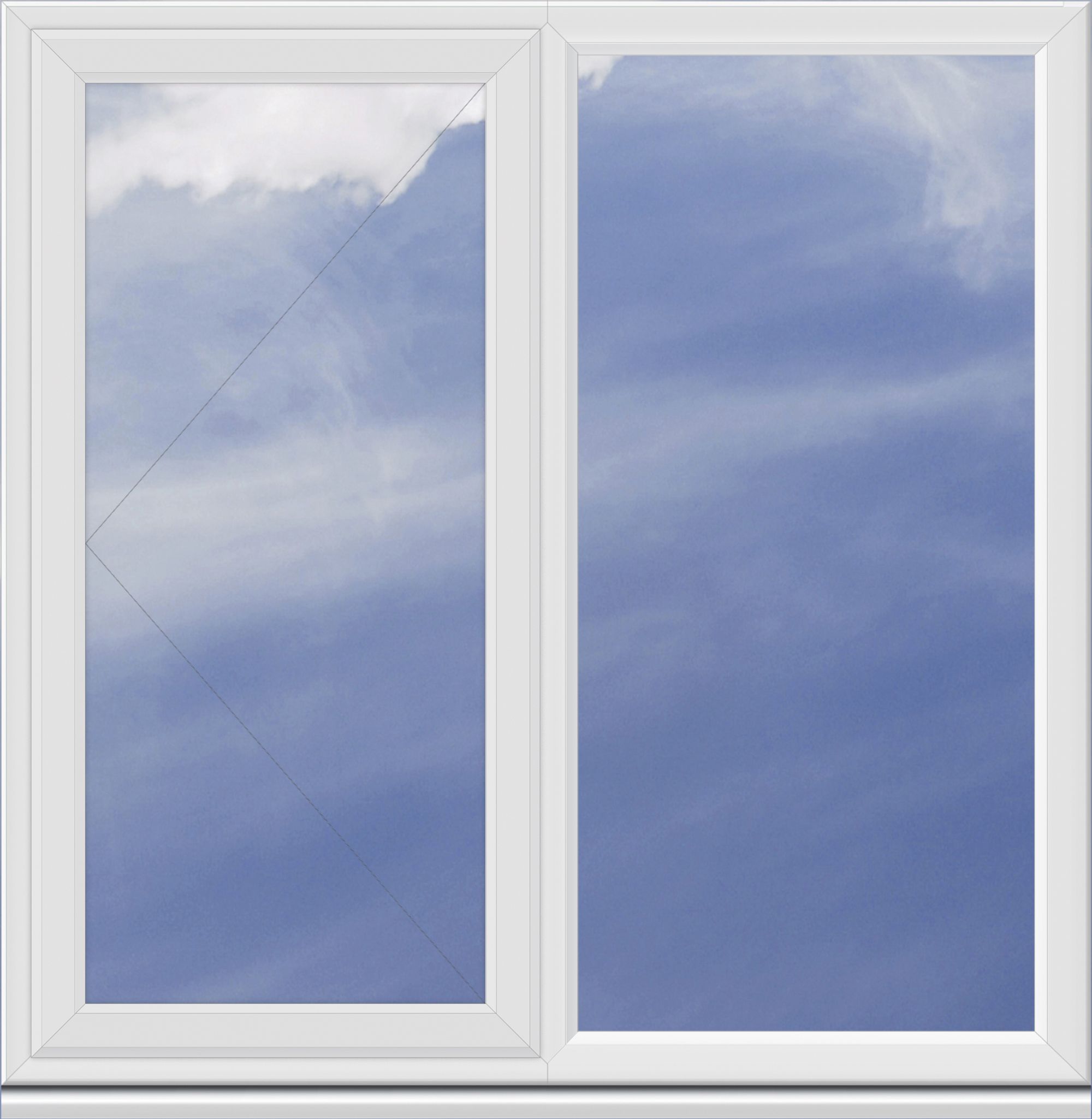 Crystal Clear Double Glazed White Upvc Left-Handed Side Hung Casement Window, (H)1190mm (W)1240mm | Compare The Build