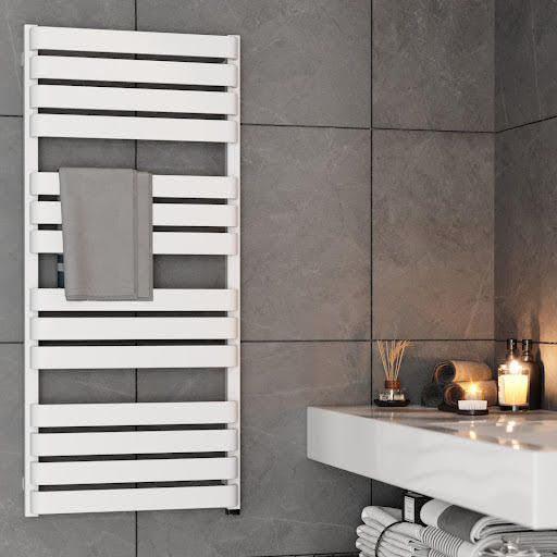 Terma Warp T One Electric Towel Rail Matt White 1110 x 500mm Price Comparisons | Compare The Build