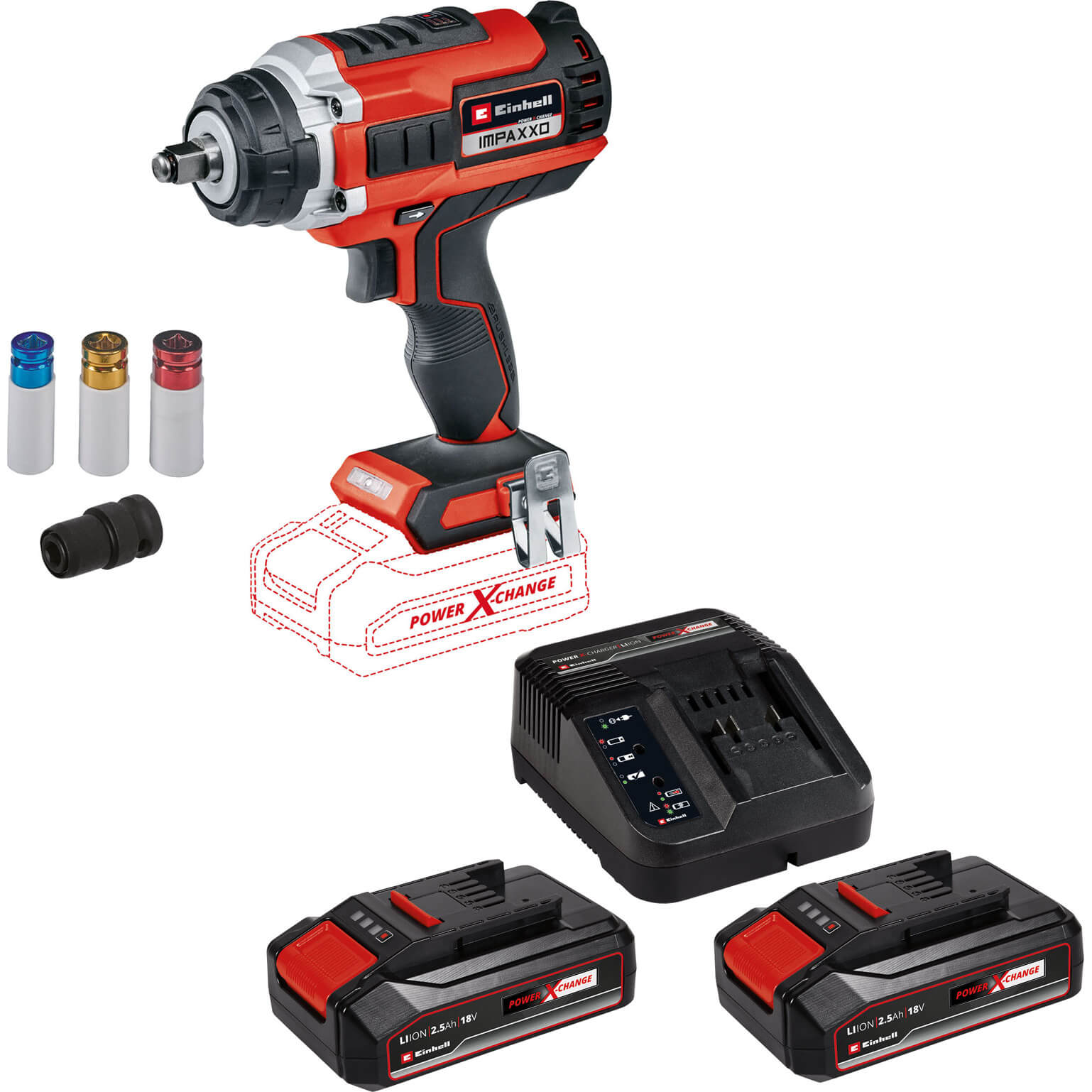 Einhell IMPAXXO 18/400 18v Cordless Brushless 1/2" Impact Wrench 2 x 2.5ah Li-ion Charger No Case Price Comparisons | Compare The Build