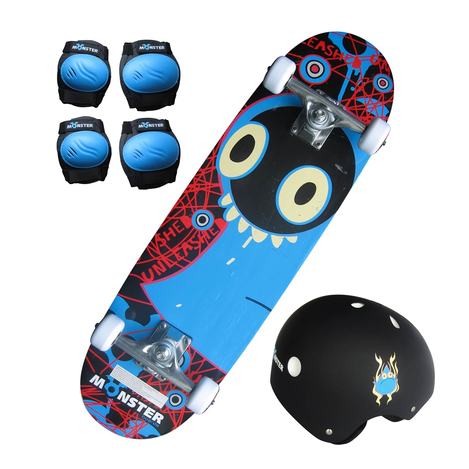 Charles Bentley Kids 28 Monster Skateboard Set | Compare The Build