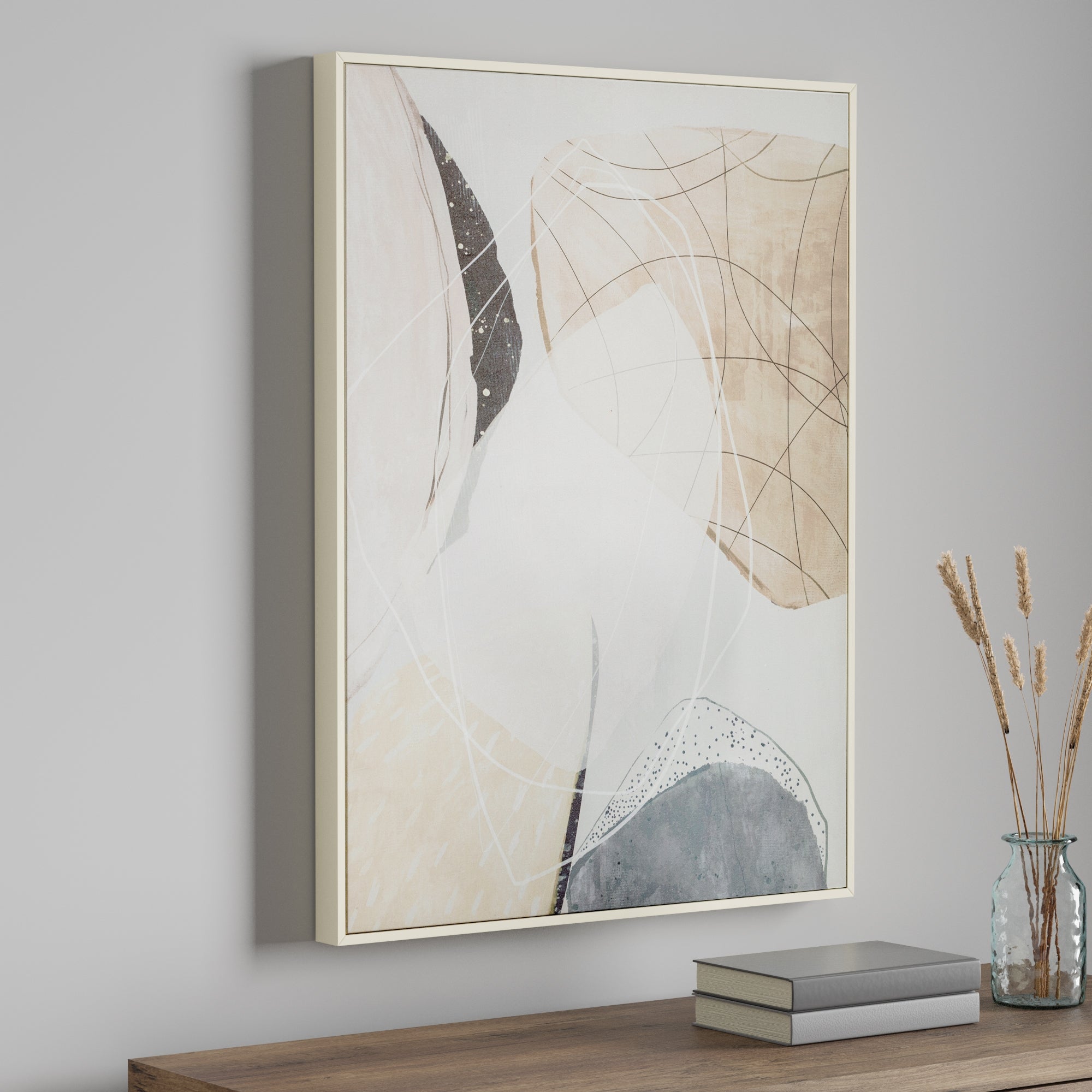 Natural Pebble Canvas 60x80cm Natural Price Comparisons | Compare The Build