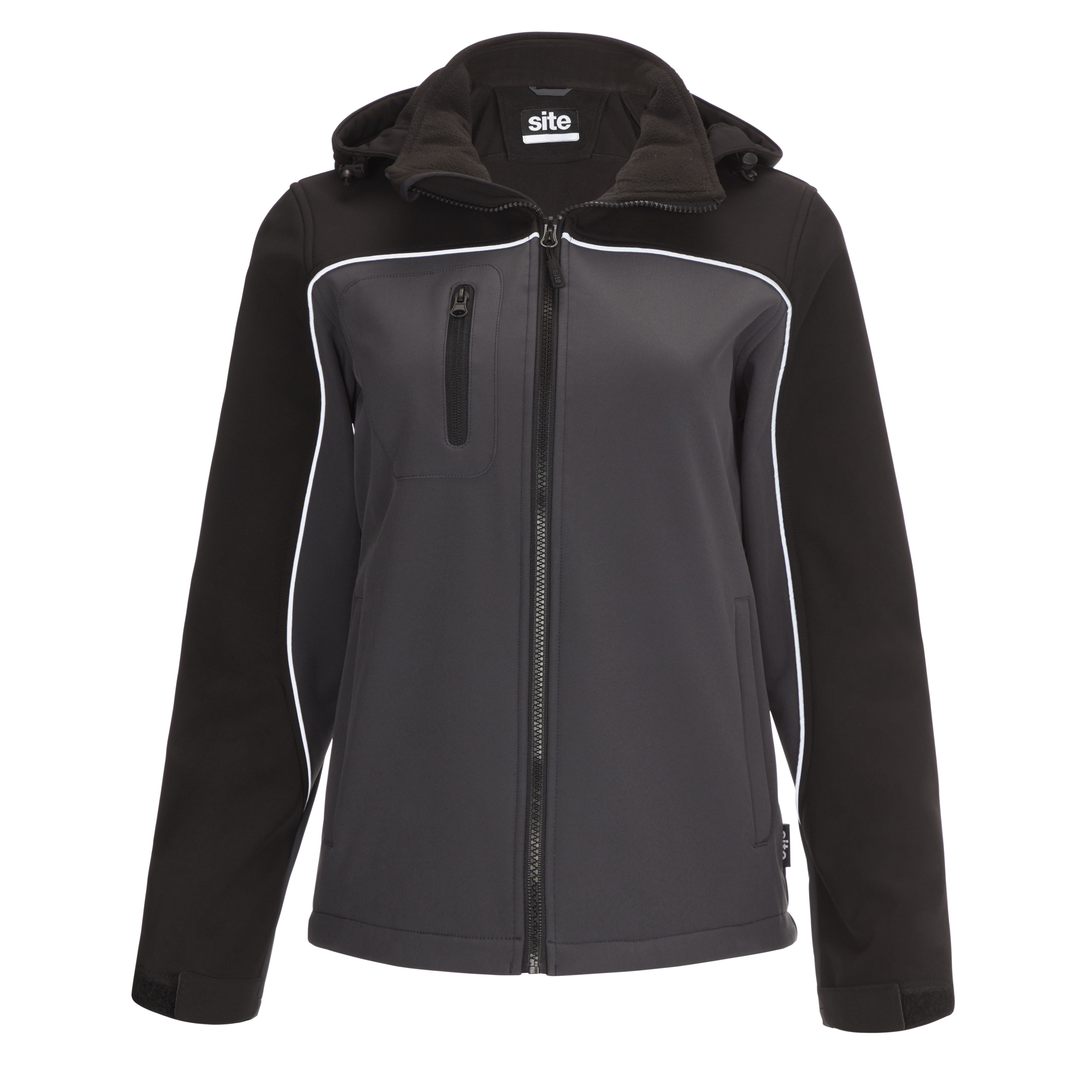 Site Kardal Black/grey Water-Resistant Women's Softshell Jacket Large 16-18 | Compare The Build