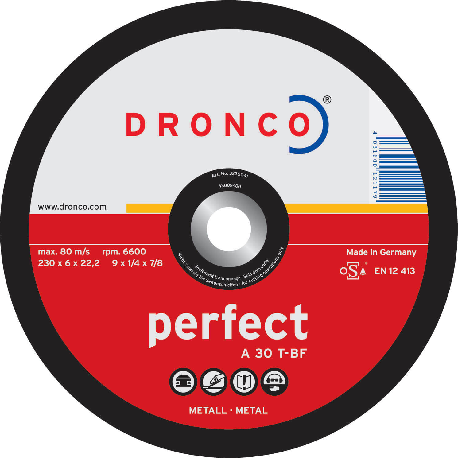 Dronco A 30 T PERFECT Depressed Metal Grinding Disc 125mm Pack of 1 Price Comparisons | Compare The Build