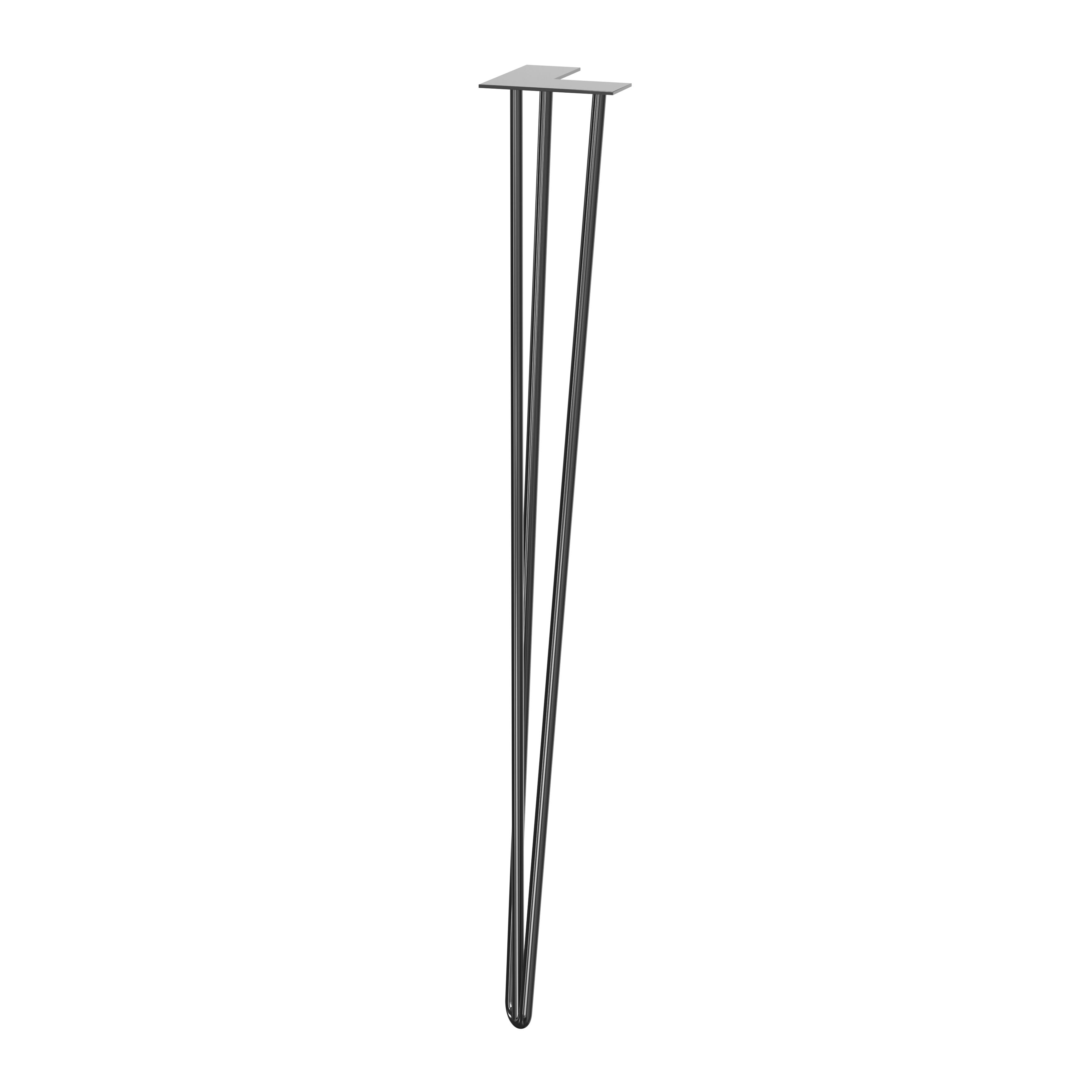GoodHome Nantua 890mm Black Modern Hairpin Worktop Support Leg Price Comparisons | Compare The Build