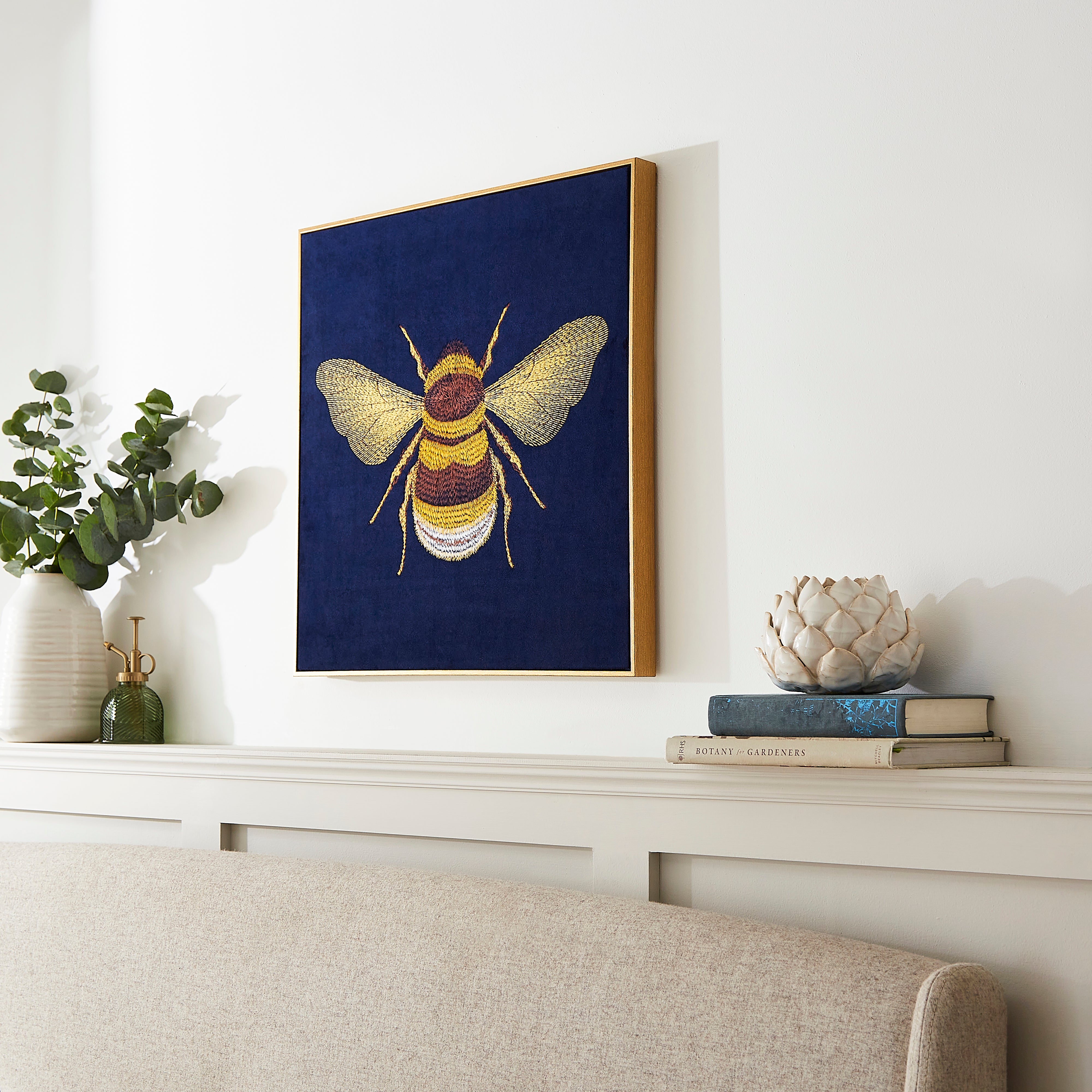 Dorma Bee Capped Canvas 50x50cm Blue Price Comparisons | Compare The Build