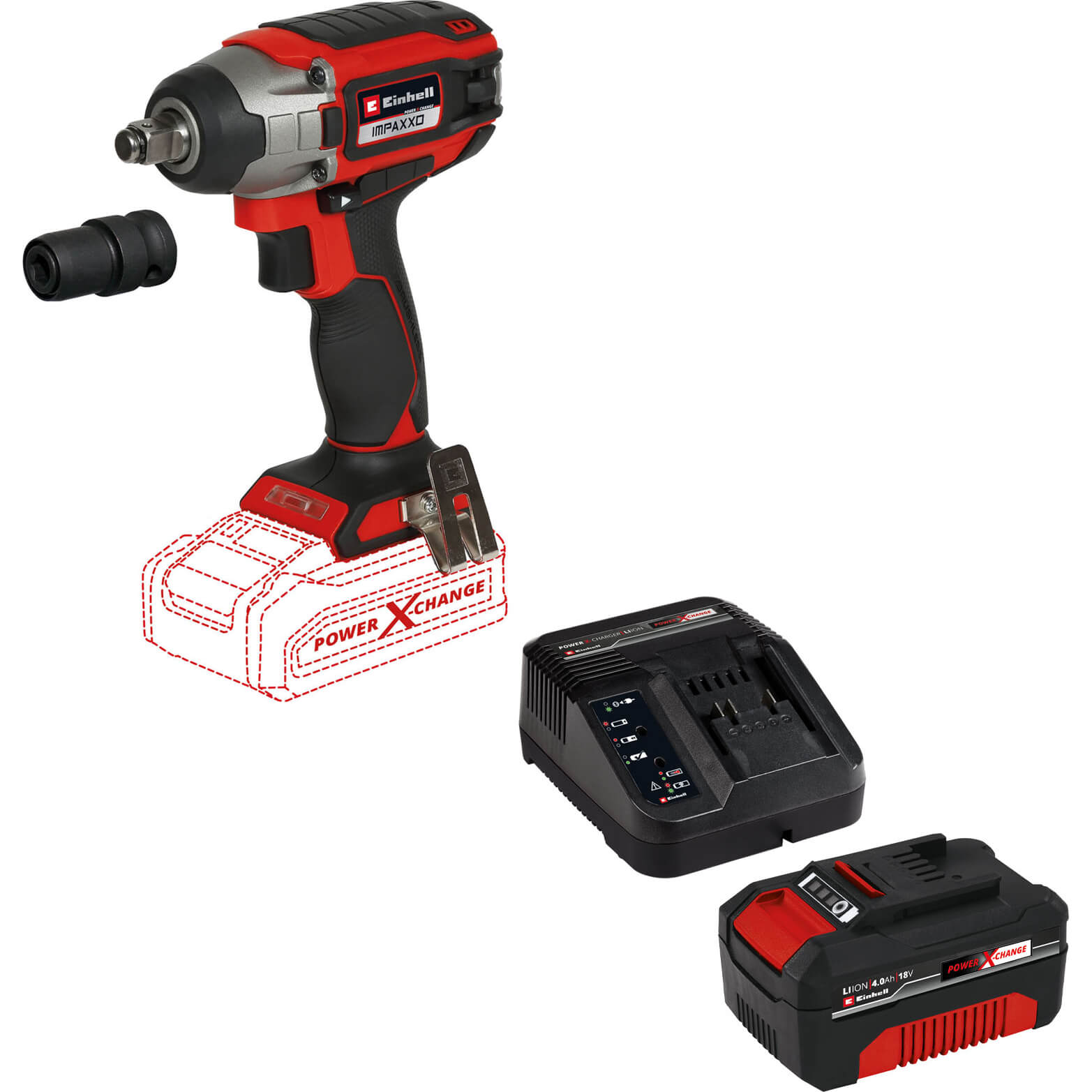 Einhell IMPAXXO 18/230 18v Cordless Brushless 1/2" Impact Wrench 1 x 4ah Li-ion Charger No Case Price Comparisons | Compare The Build