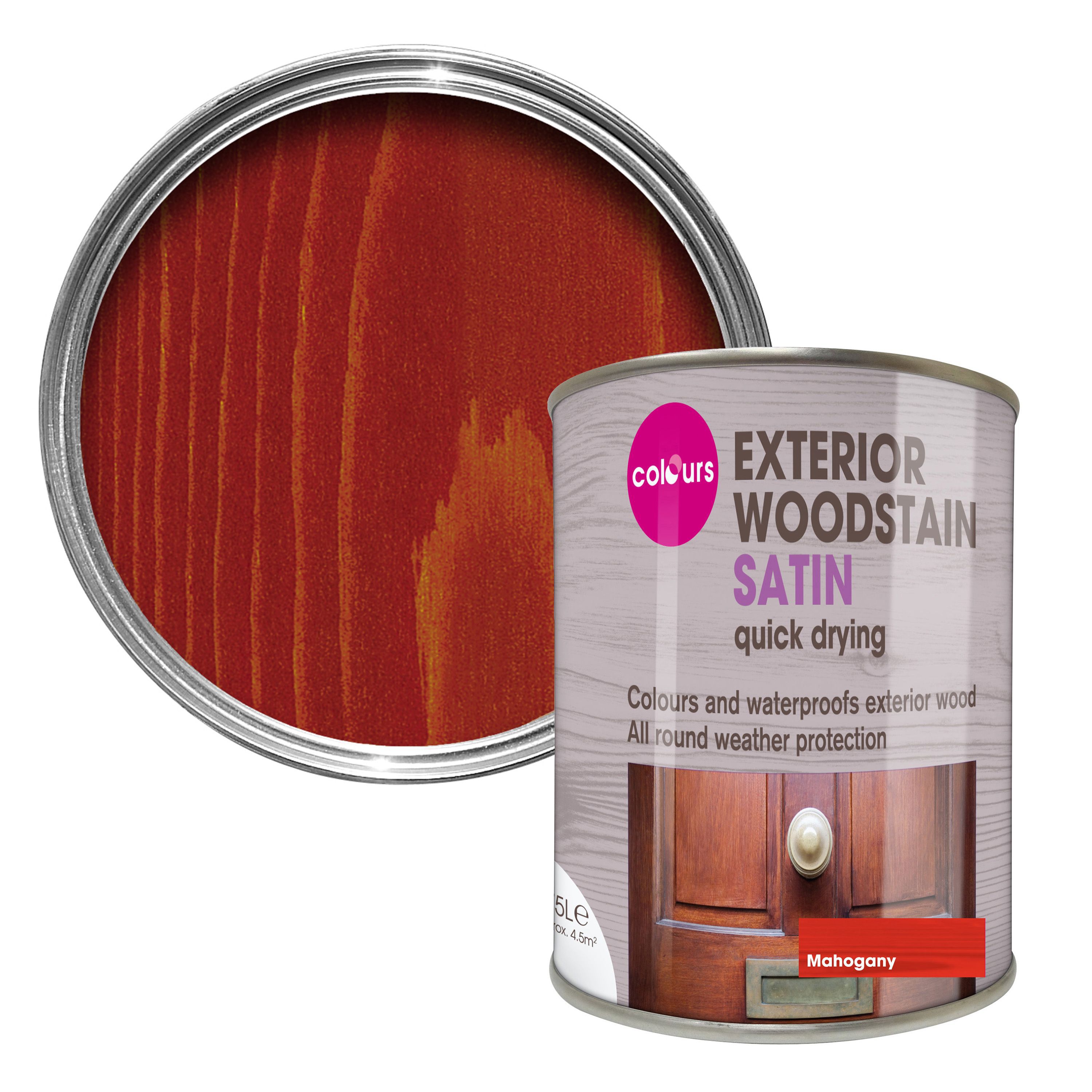 Colours Mahogany Satin Doors & Windows Wood Stain, 750Ml Price Comparisons | Compare The Build