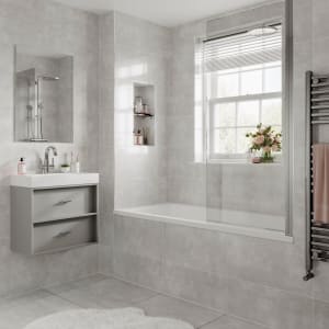 Wickes Alaska Grey Glazed Porcelain Wall & Floor Tile - 600 x 300mm Price Comparisons | Compare The Build