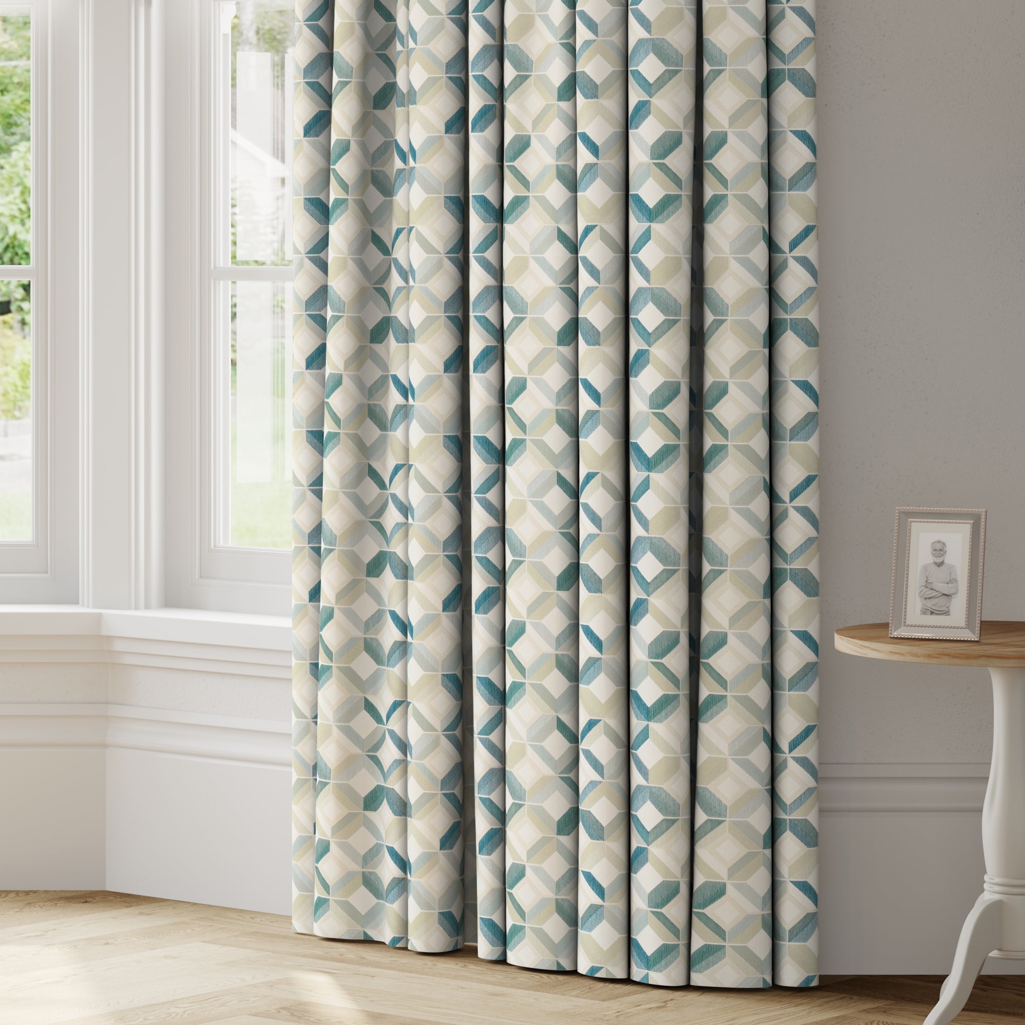 Otti Made to Measure Curtains Green/White Price Comparisons | Compare The Build