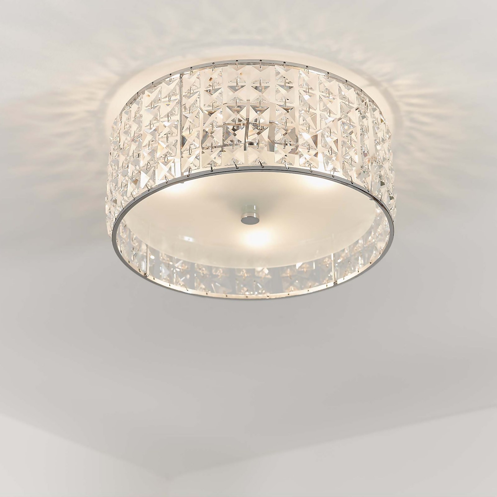 Belfont Bathroom Flush Ceiling Light - Chrome Price Comparisons | Compare The Build