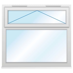 Euramax uPVC White Top Hung Obscure Glass Casement Window - 1190 x 1010mm Price Comparisons | Compare The Build