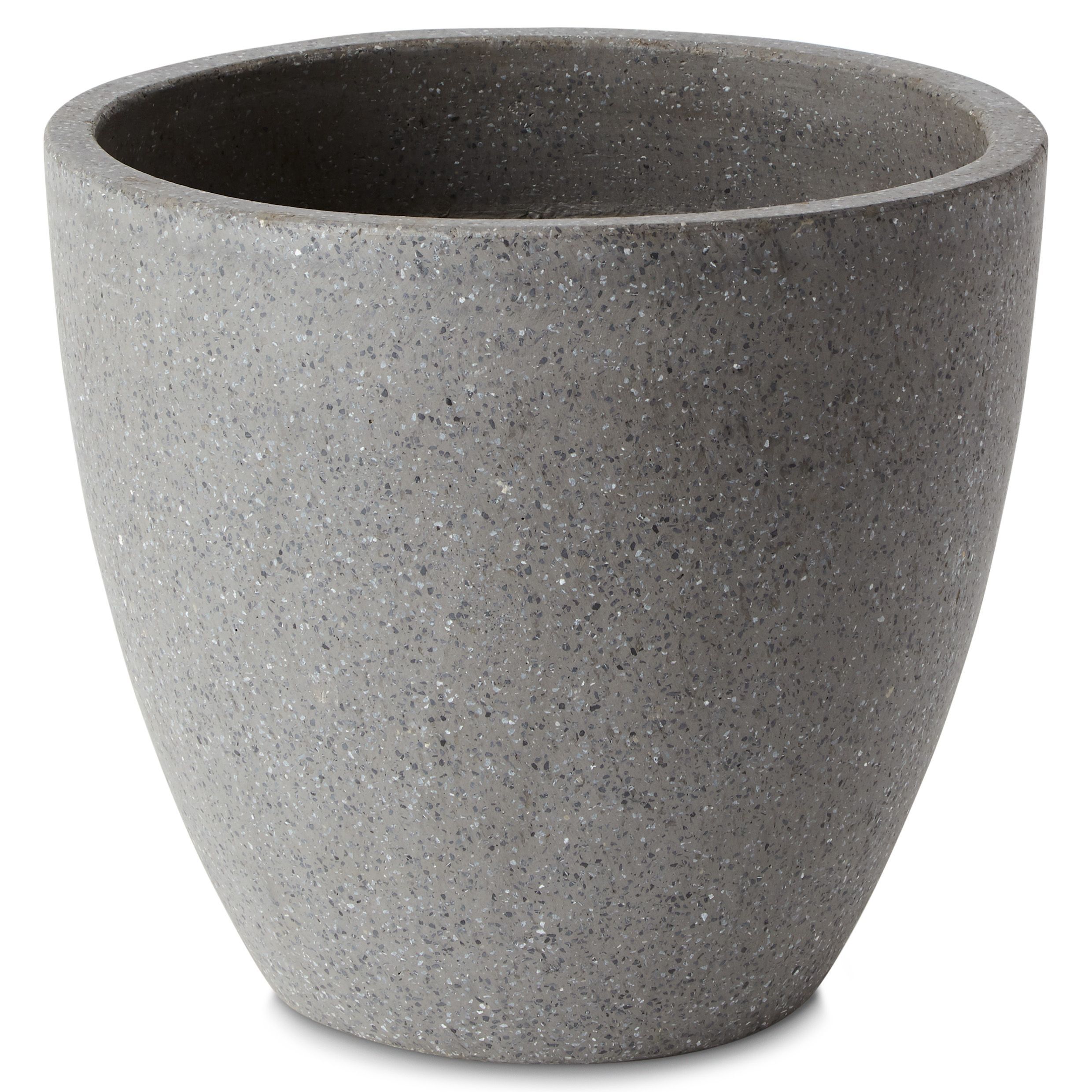 Blooma Hoa Dark Grey Concrete Effect Fibreclay Circular Plant Pot (Dia)41Cm Price Comparisons | Compare The Build